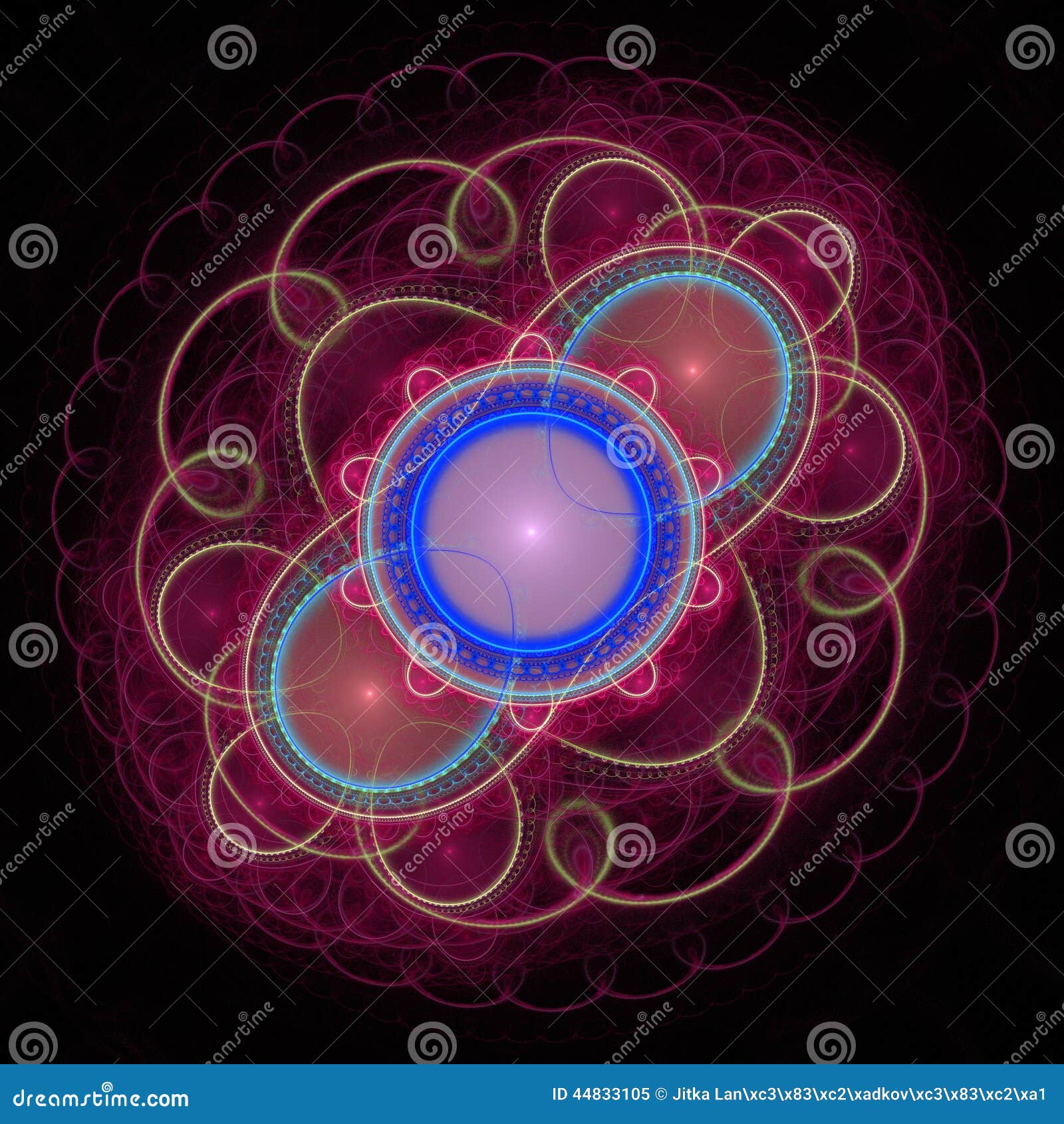 abstract lighting vawes fractal