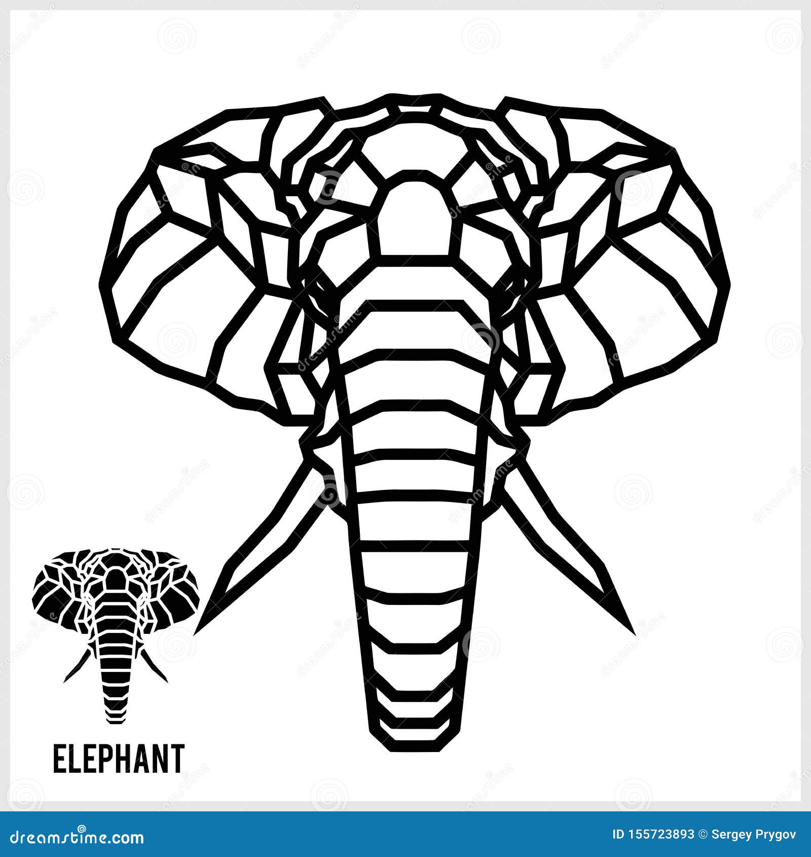Abstract Linear Polygonal Head of a Elephant. Vector Stock Vector - Illustration of geometric, design: 155723893 Abstract Linear Polygonal Head of a Elephant. Vector Stock Vector - Illustration of geometric, design: 155723893