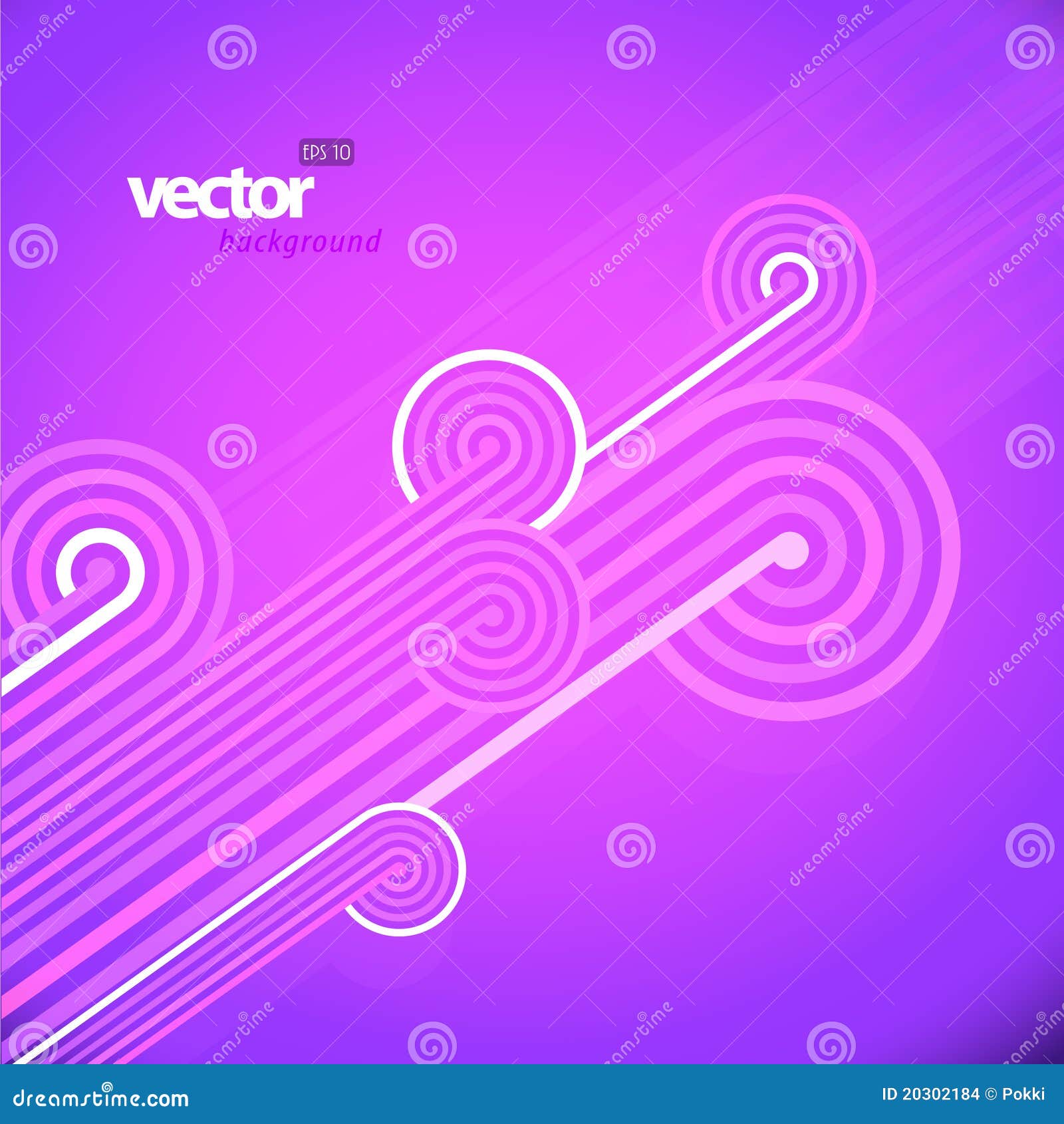 Abstract Lines With Purple Background. Stock Vector - Illustration of