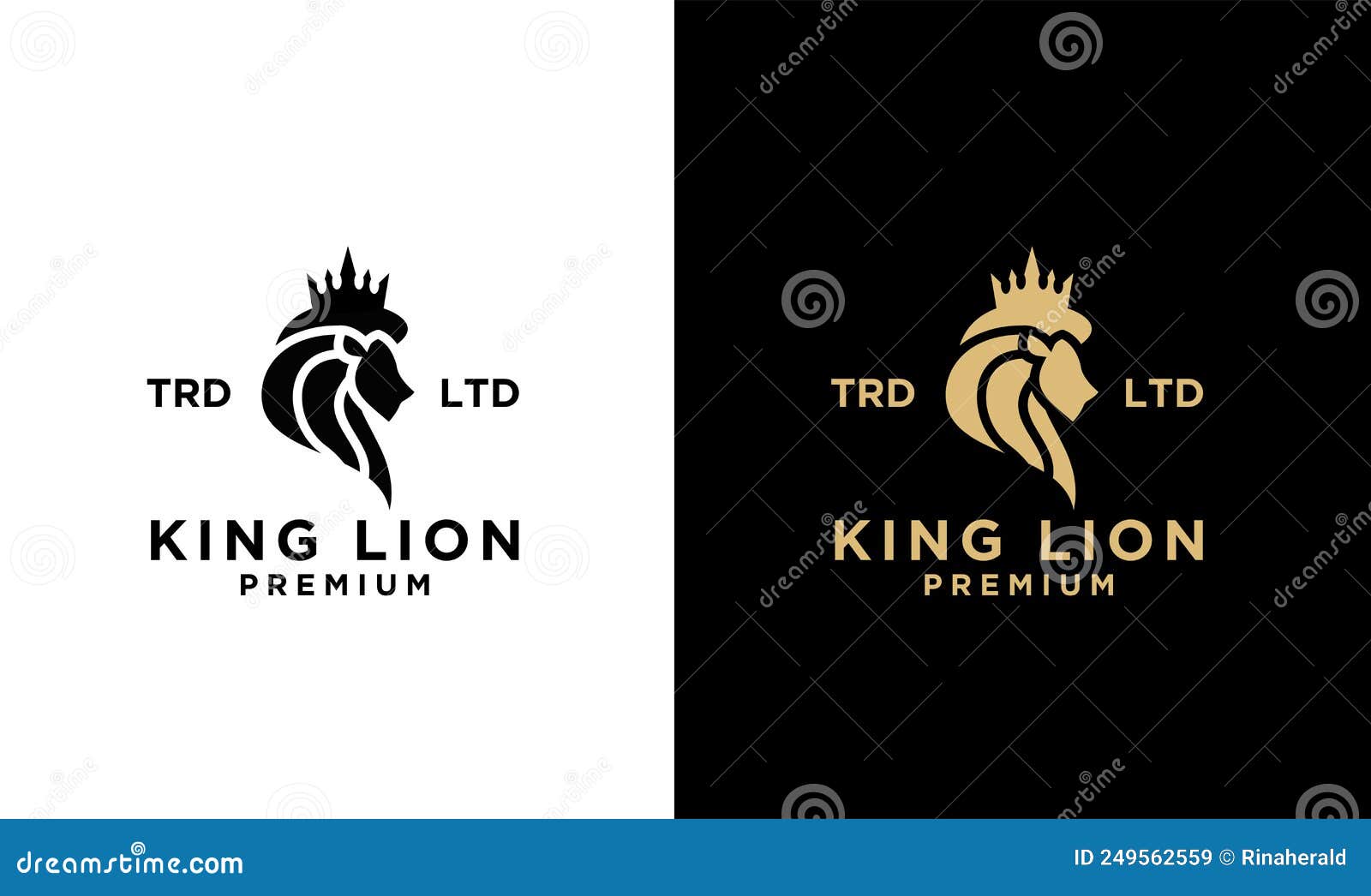 abstract lion king  logo