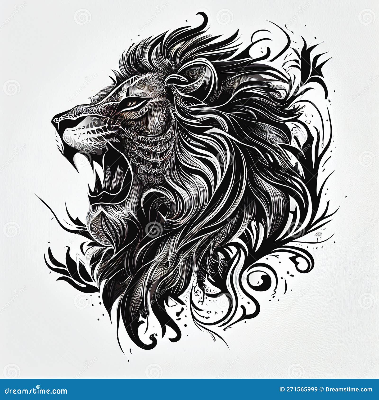 Realistic Roaring Lion Tattoo  Tattooed Now 