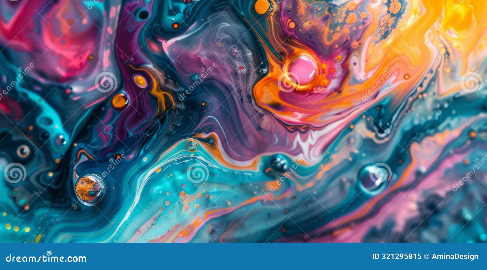 abstract liquid art with neon colors and fluid patterns represents creativity and emotion