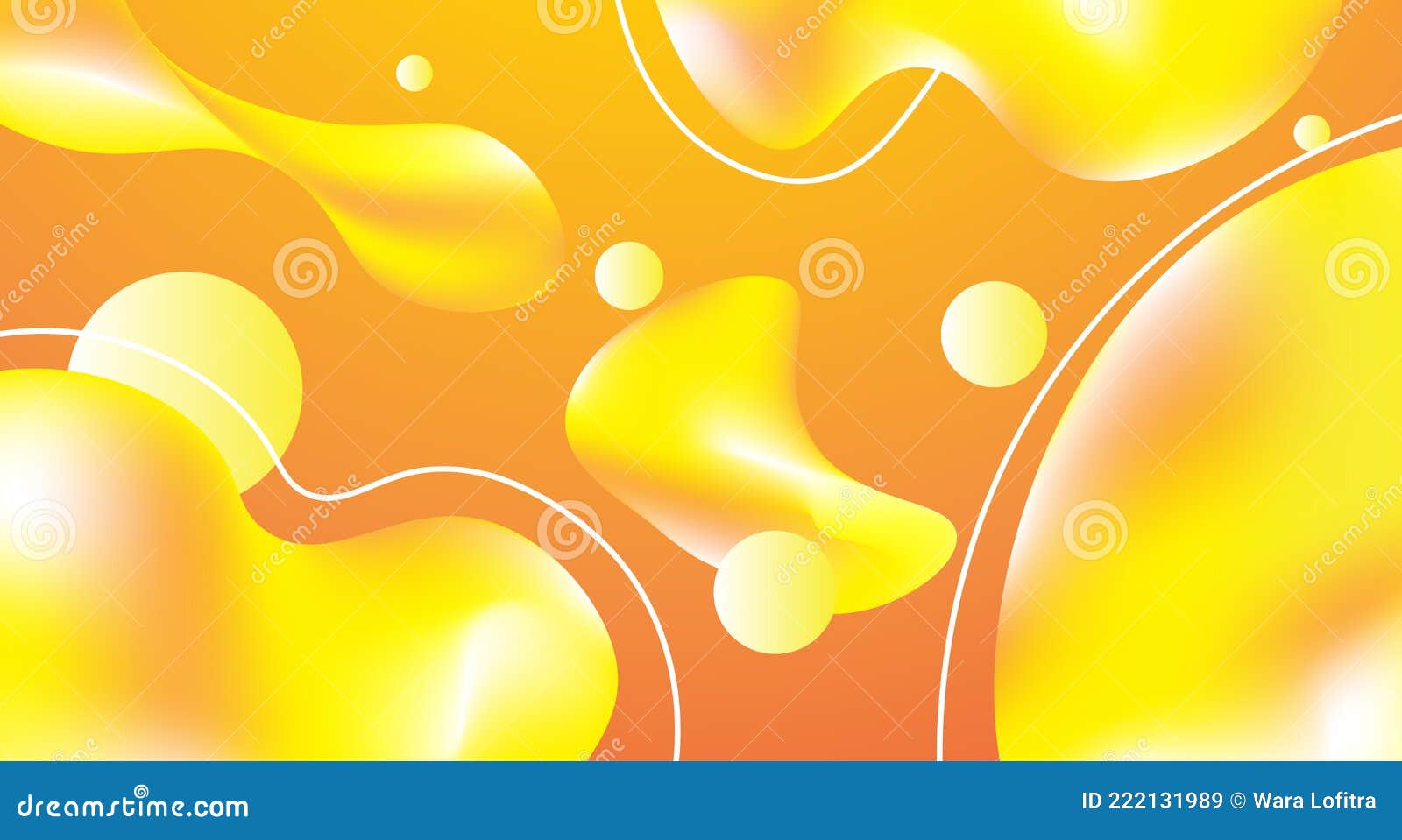 Abstract Liquid Gradient Yellow Background Stock Vector Illustration