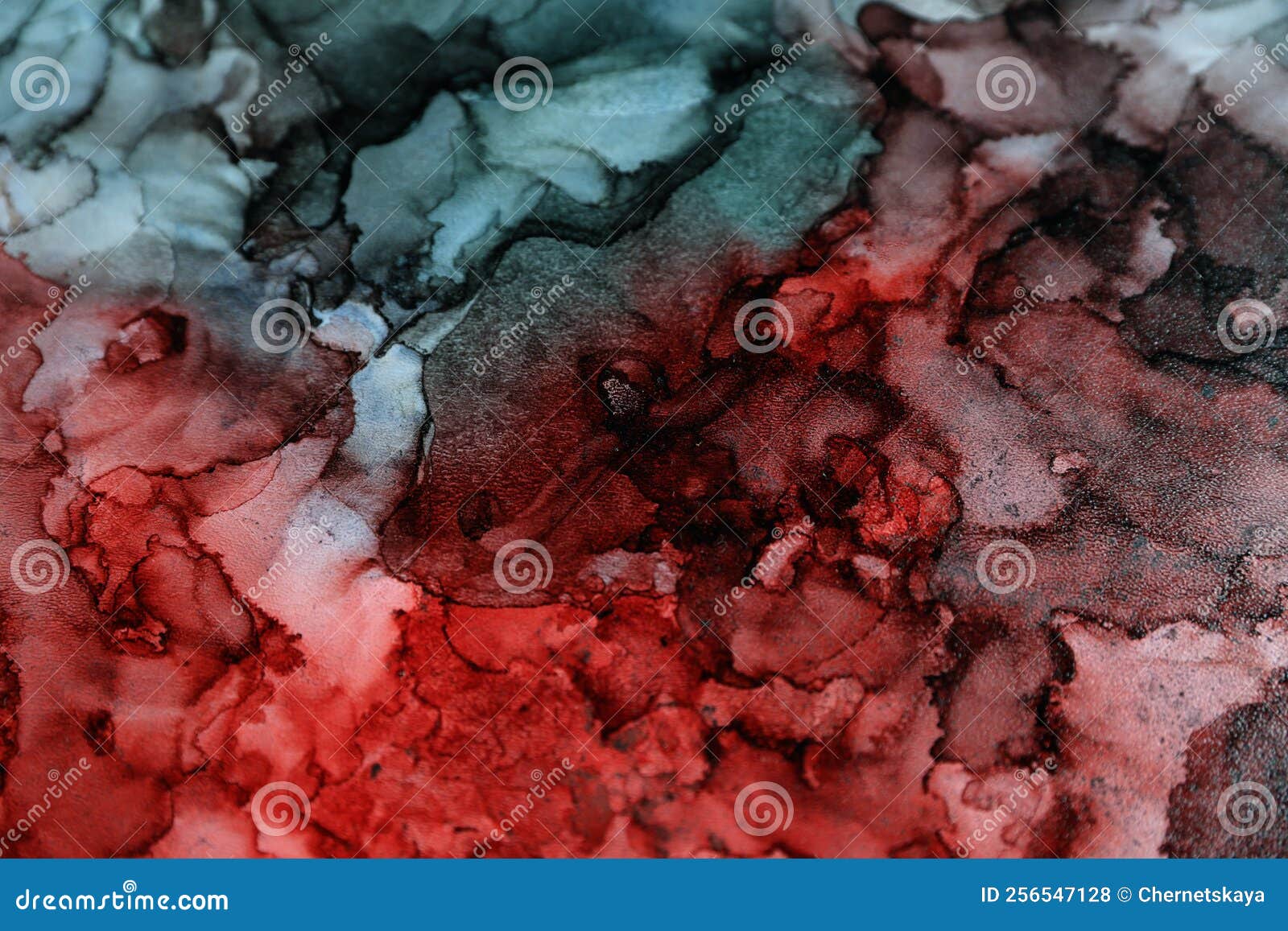 Abstract Liquid Ink Art Painting As Background, Top View Stock Photo