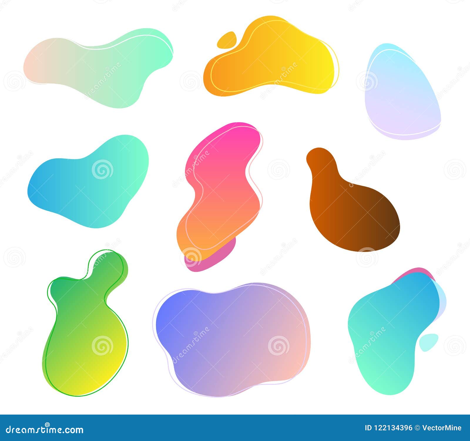 Abstract smooth shapes background liquid Vector Image
