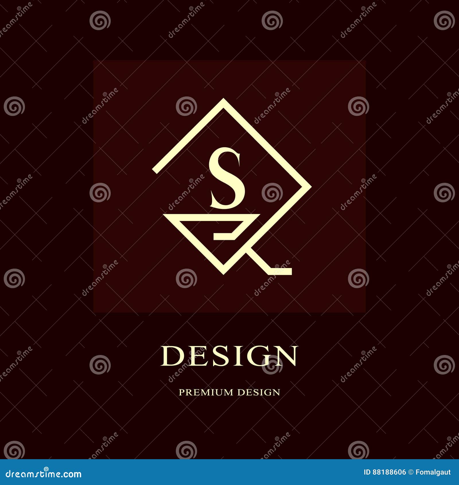 Abstract initial logo minimalist letter M element. Symbol of modern, elegant,  unique and luxurious geometry. Design for corporate business identity. -  indivstock