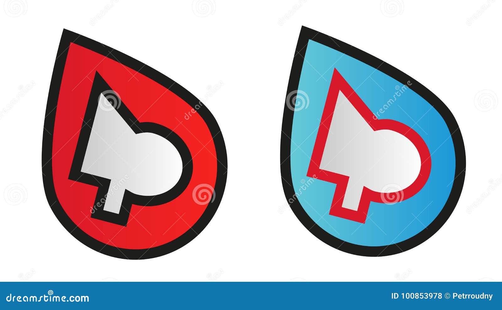 abstract logo   in two color variants