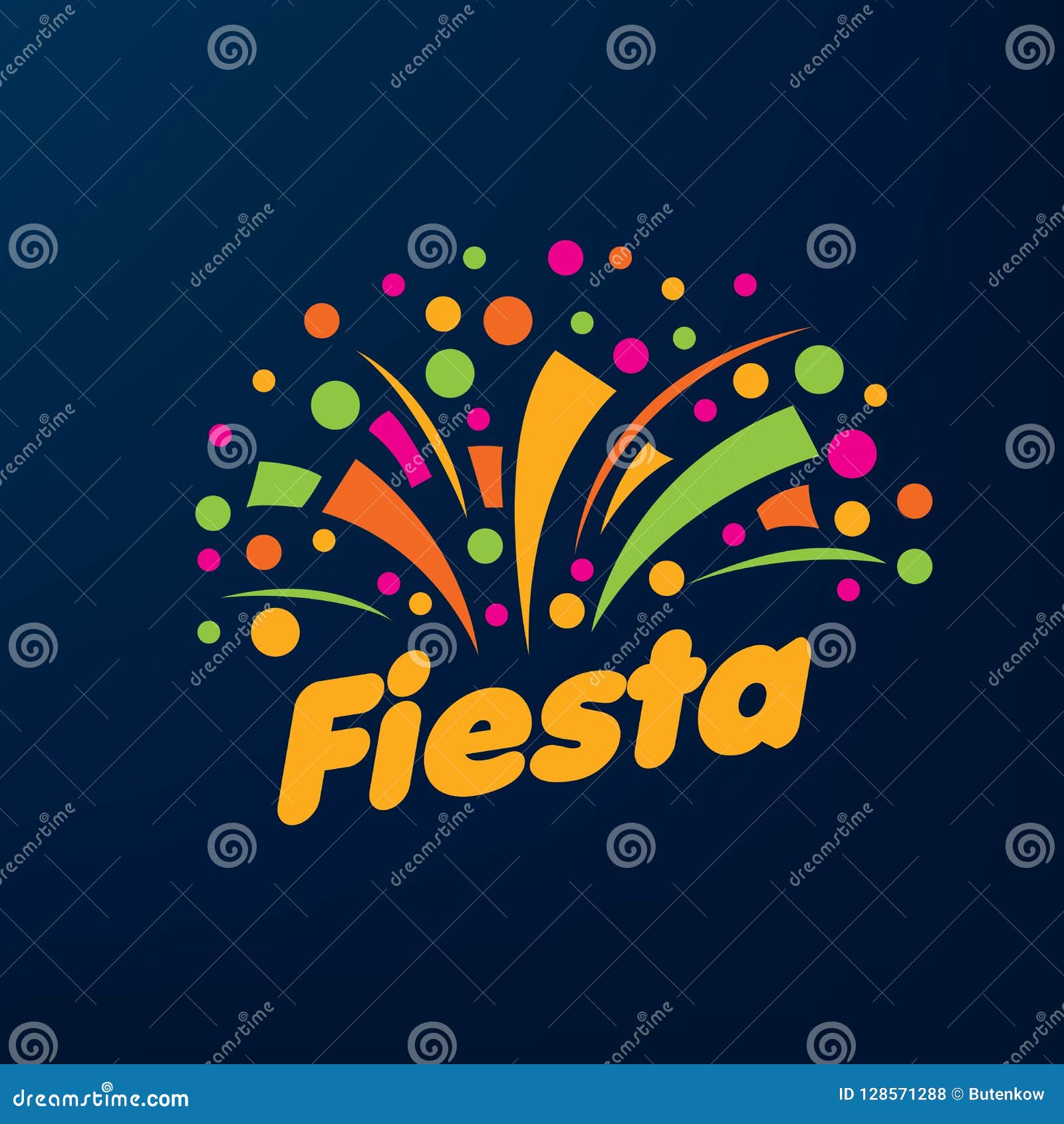 abstract logo for the fiesta.  .