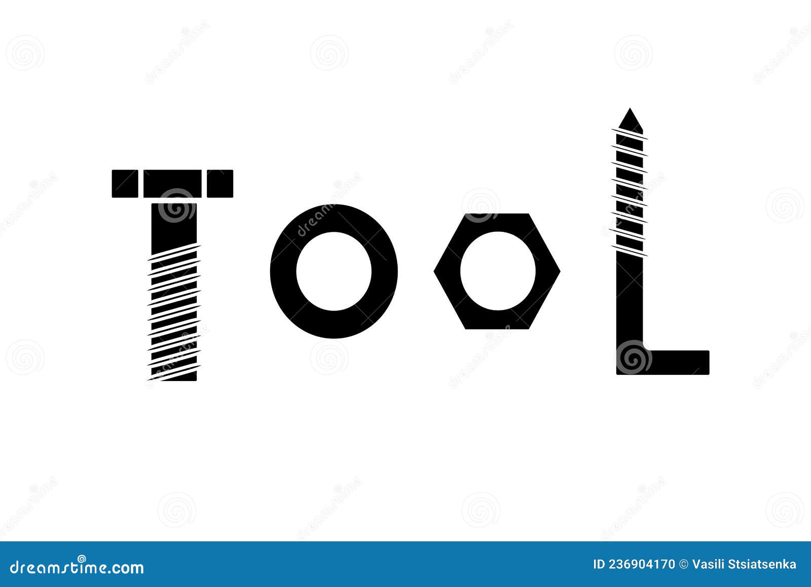 Abstract Logo Made from Elements of Fasteners Stock Vector