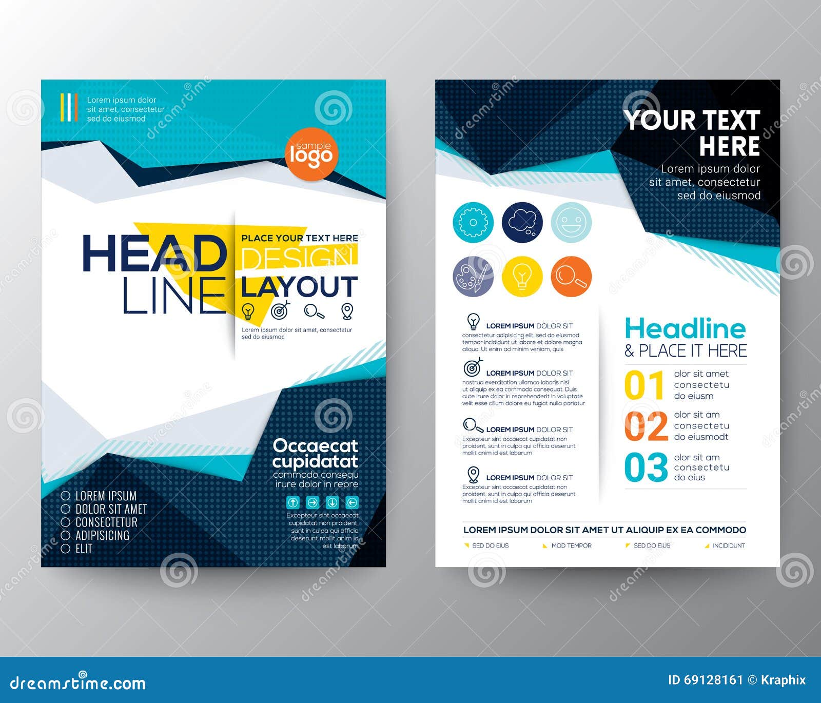 abstract low polygon triangle  poster brochure flyer 