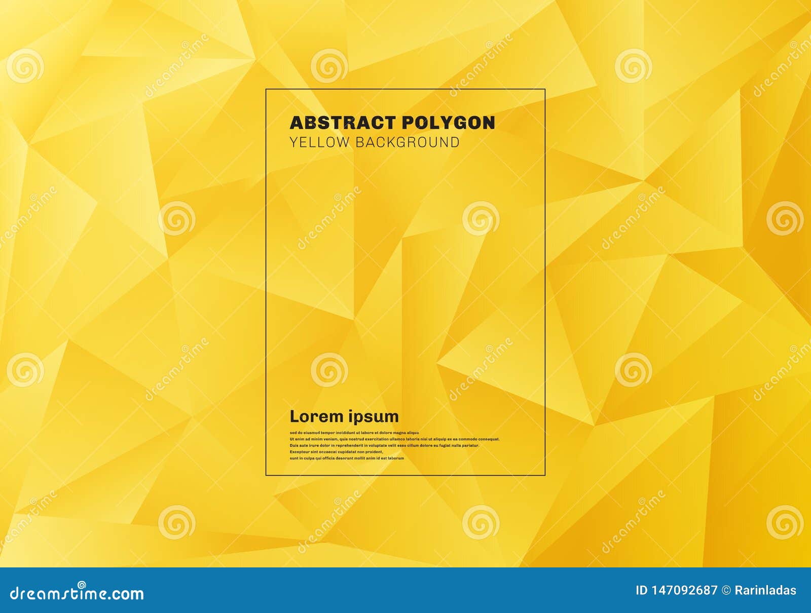 abstract low polygon or triangles pattern on yellow mustard background and texture