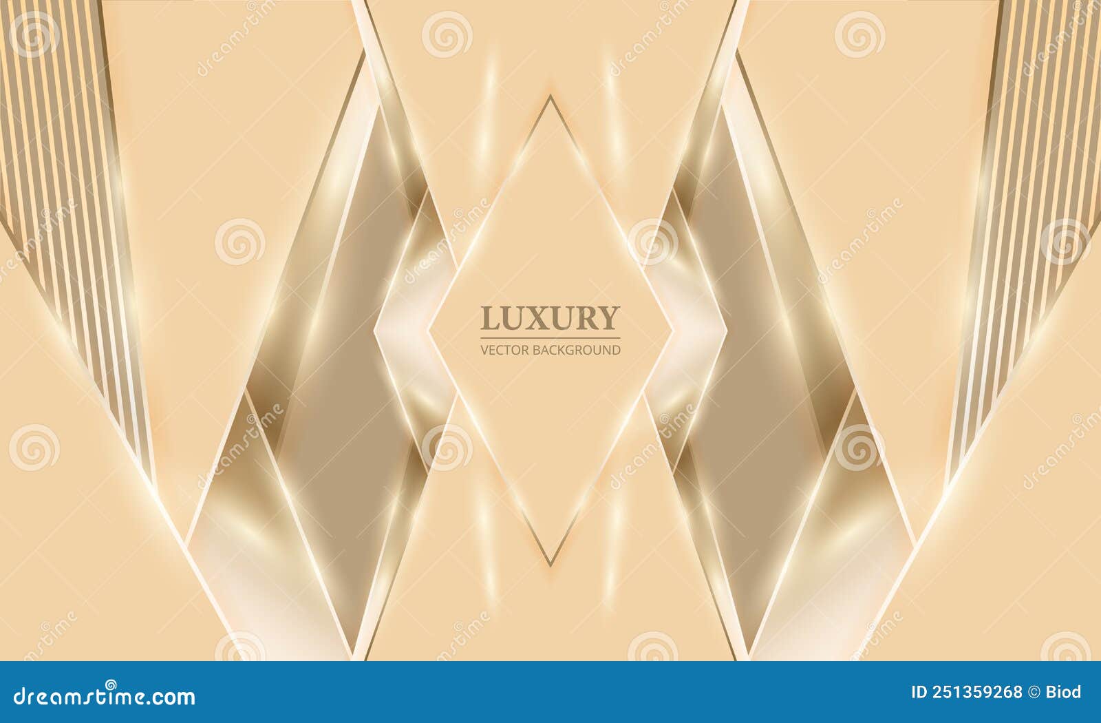 Abstract Luxury Background with Elegant Gold and Cream Color Design