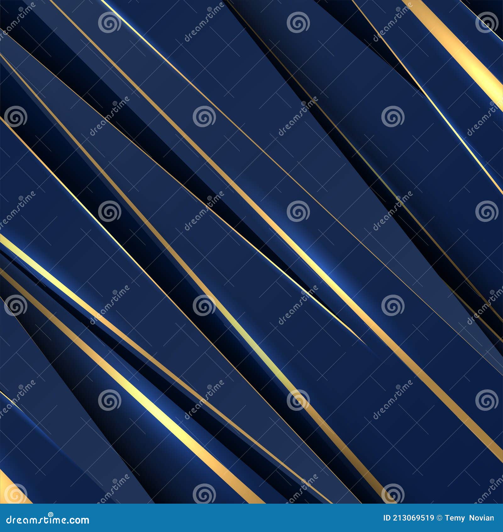 Abstract Luxury Gold and Dark Blue Background Stock Vector