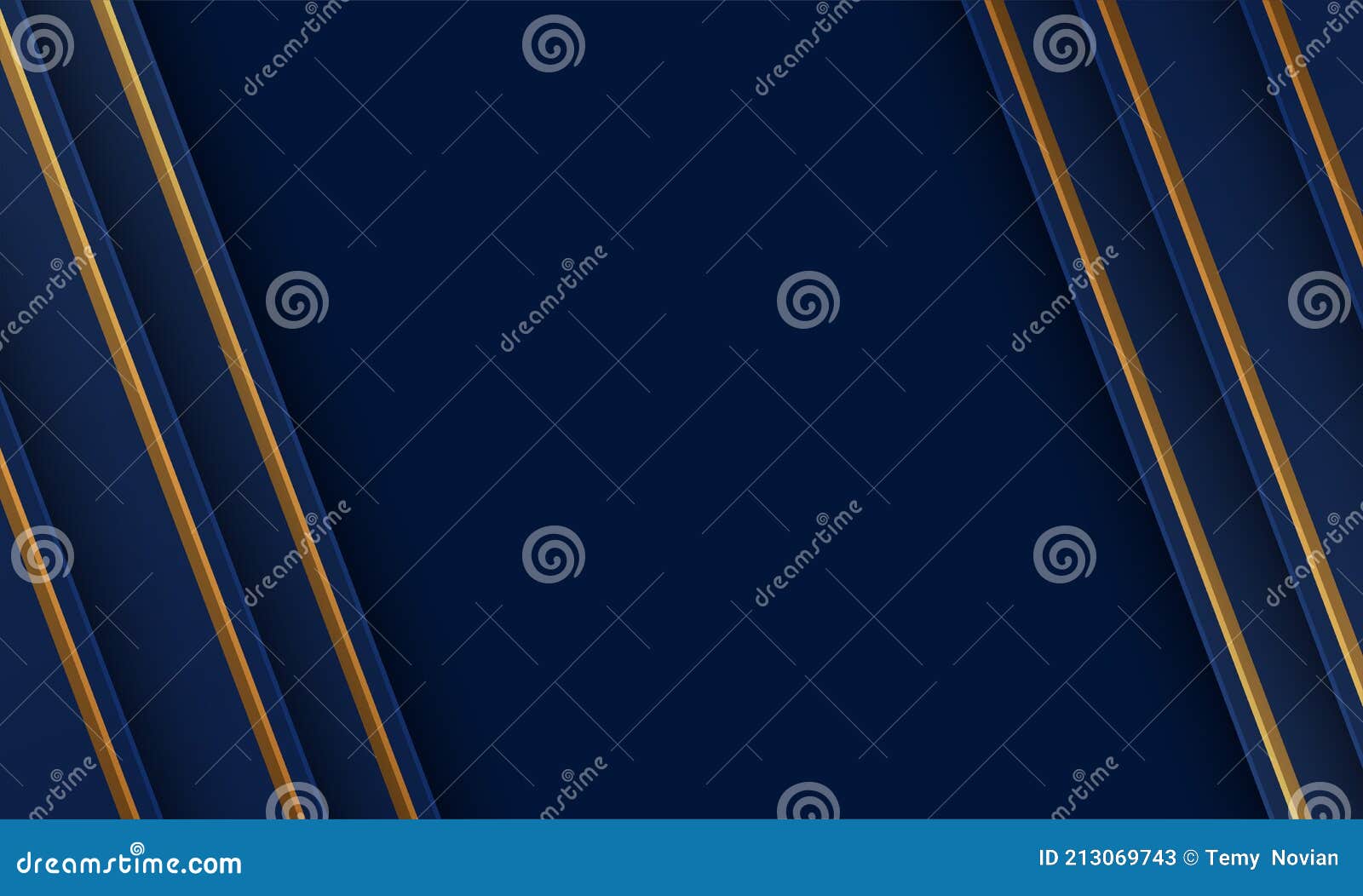 Abstract Luxury Gold and Dark Blue Background Stock Vector
