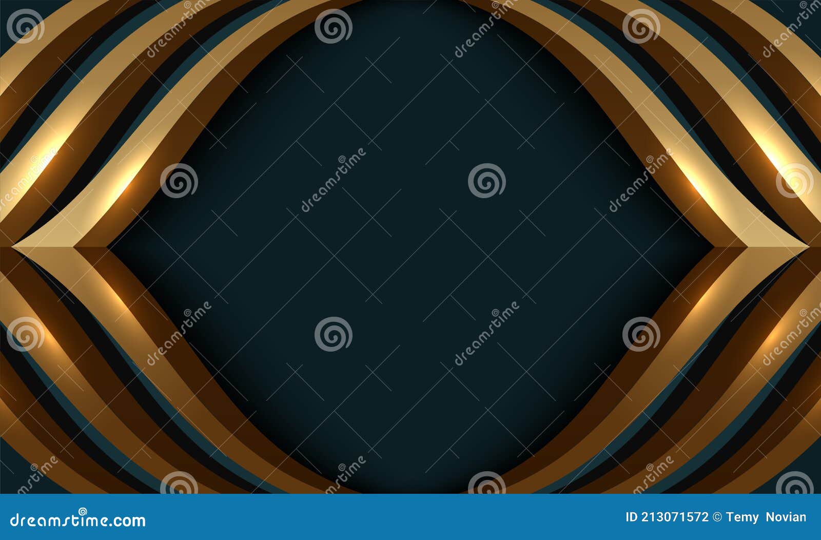 Abstract Luxury Gold and Dark Blue Background Stock Vector