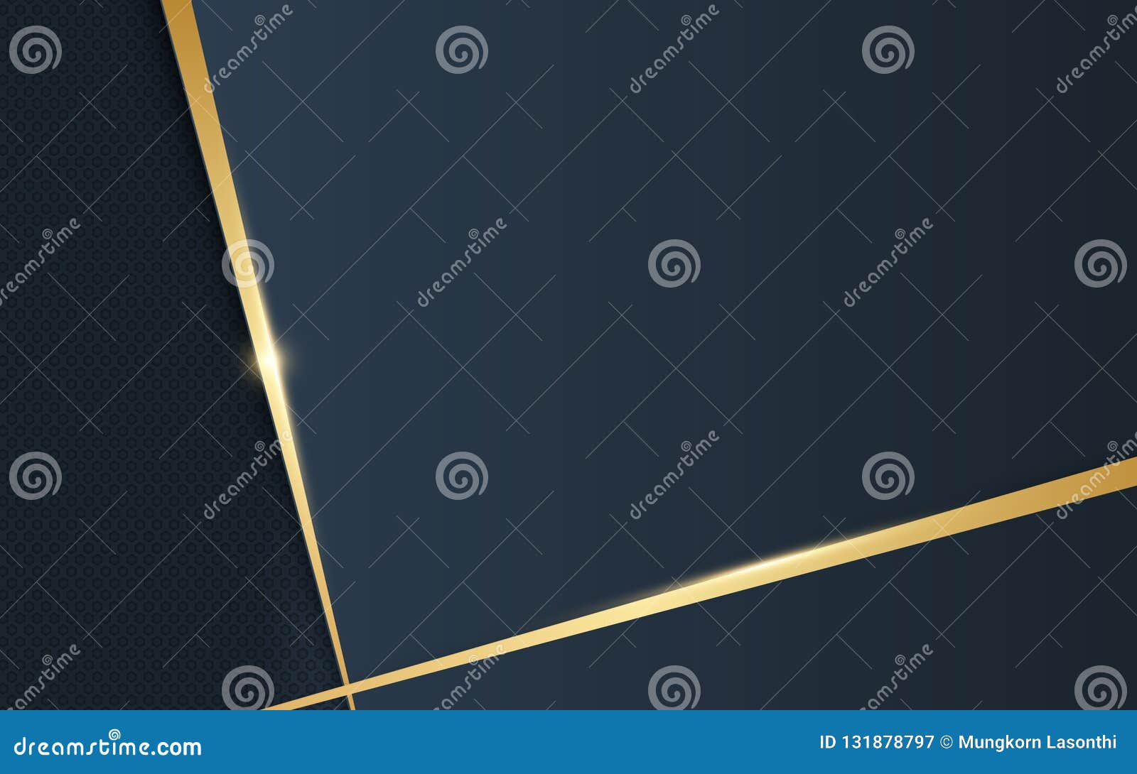 Abstract Luxury Gold and Dark Blue Background Stock Vector
