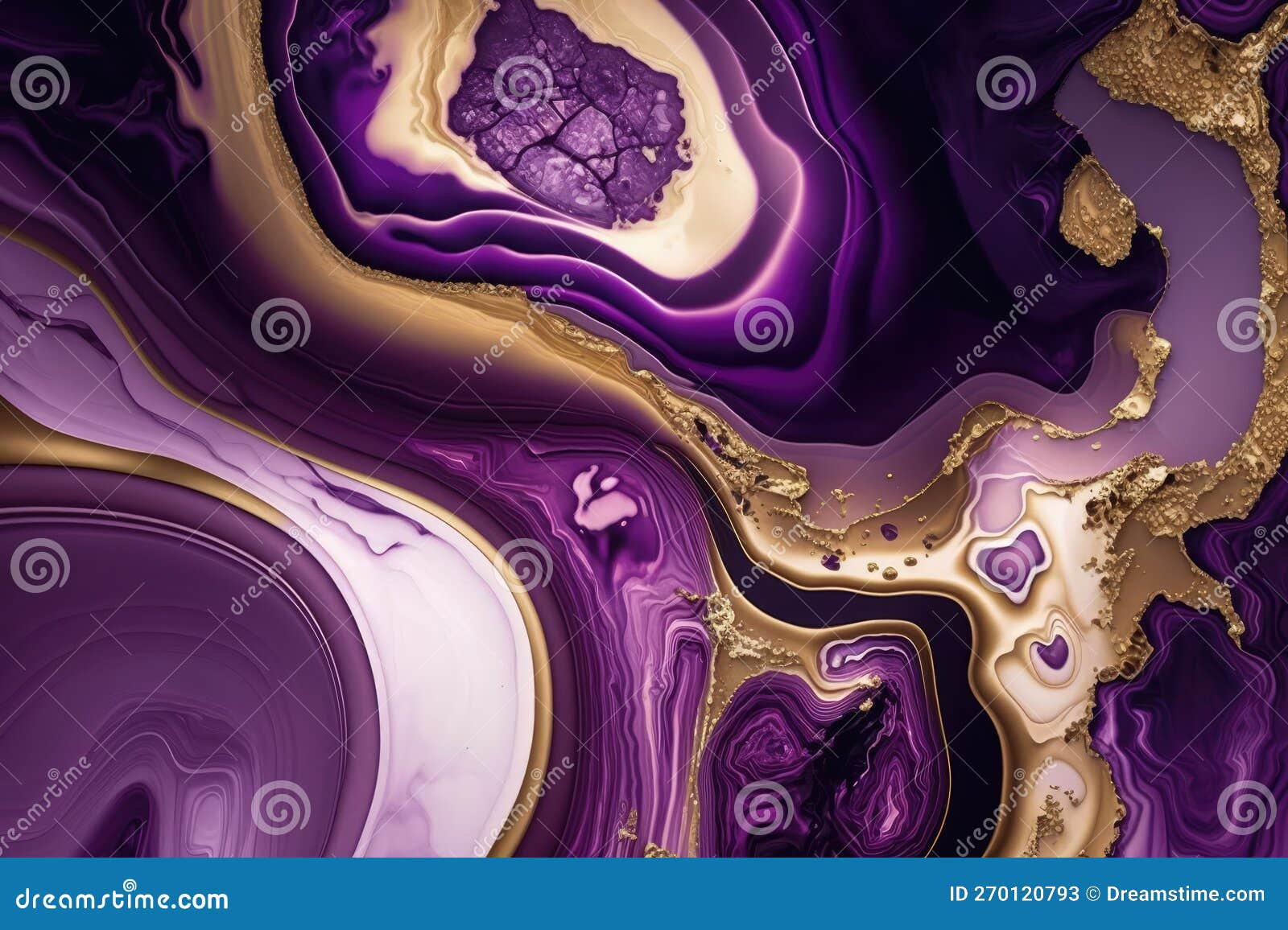 Abstract Luxury Marble Texture in Deep Colours, Generated Ai Stock