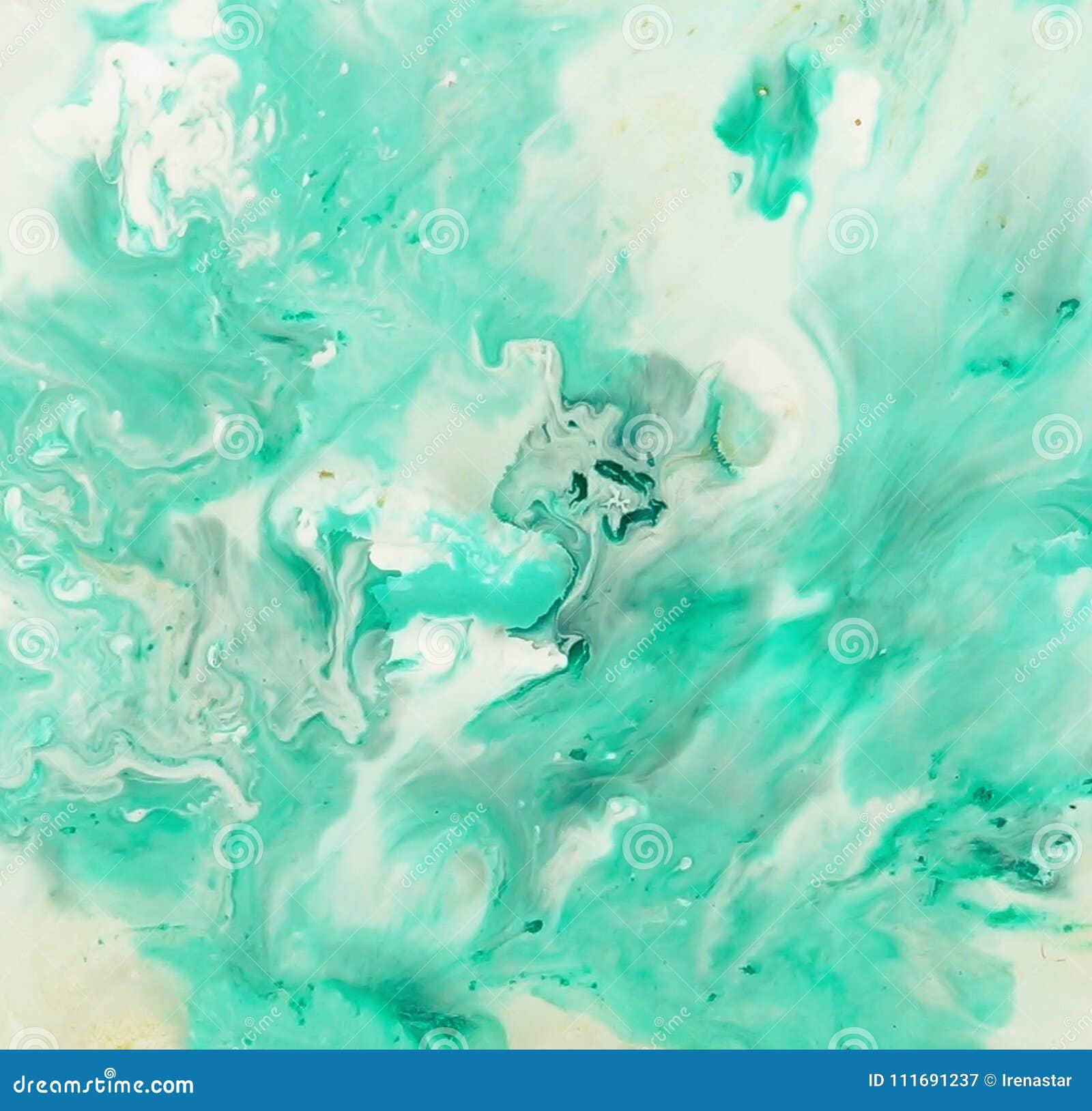 Abstract Marble Pastel Pale Blue Mint Green Color Paint