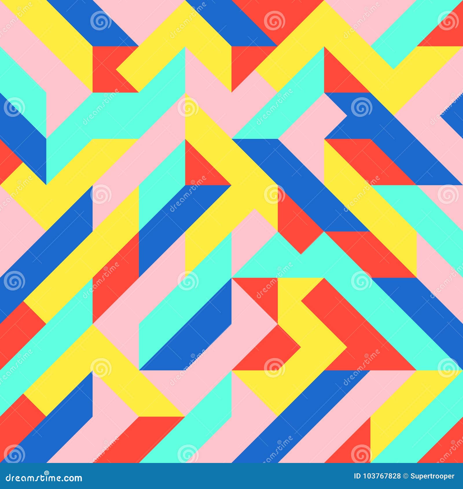 fun fashion geometric pop art 1980 style pattern