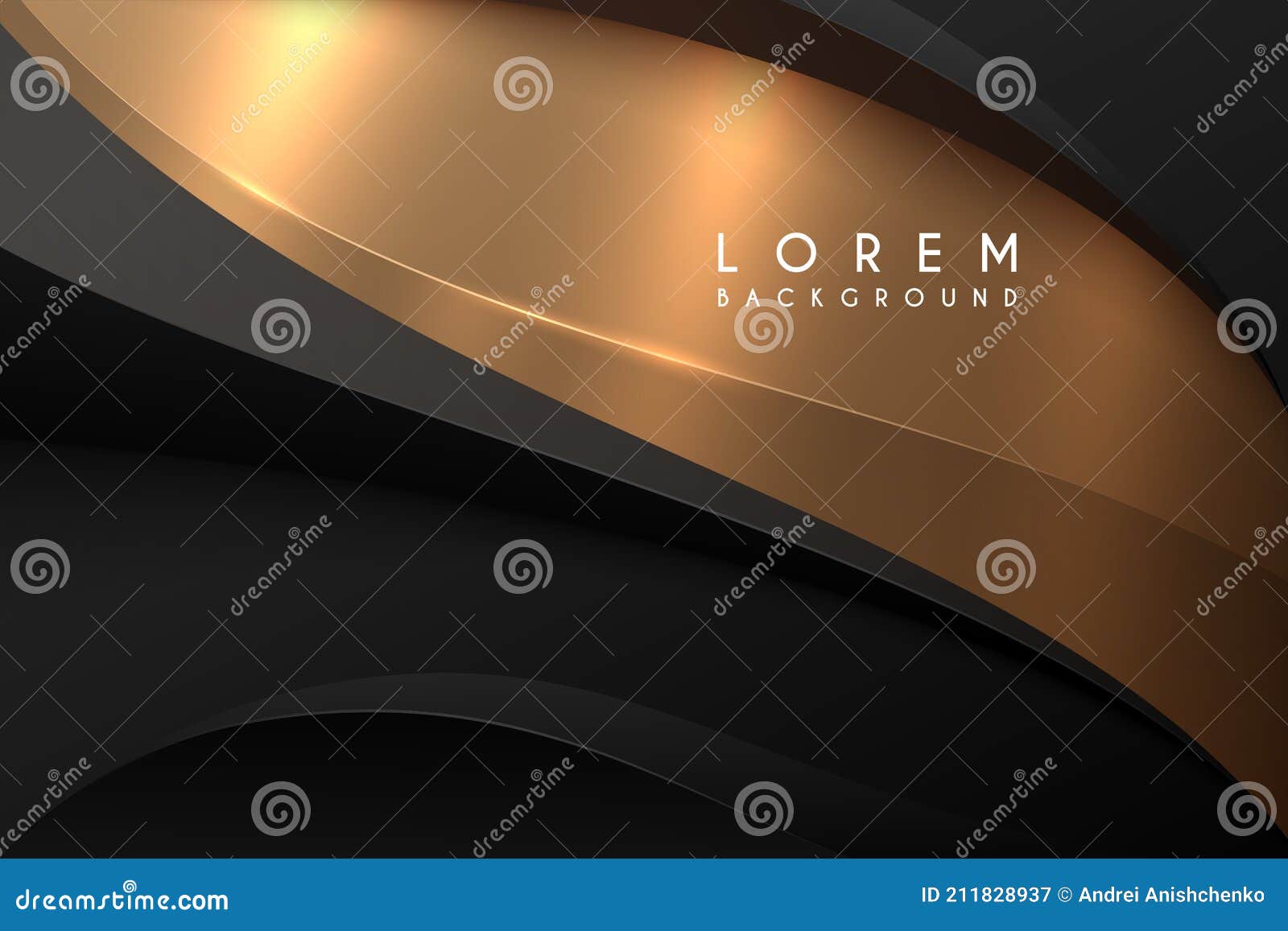 Abstract Metal Black and Gold Background Stock Vector Illustration of