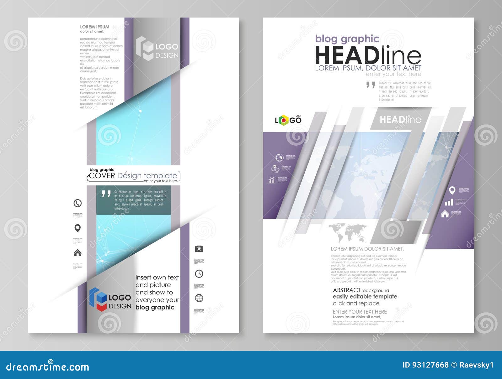 Download The Abstract Minimalistic Vector Illustration Of The Editable Layout Of Two Modern Blog Graphic Pages Mockup Design Stock Vector Illustration Of Interface Blog 93127668