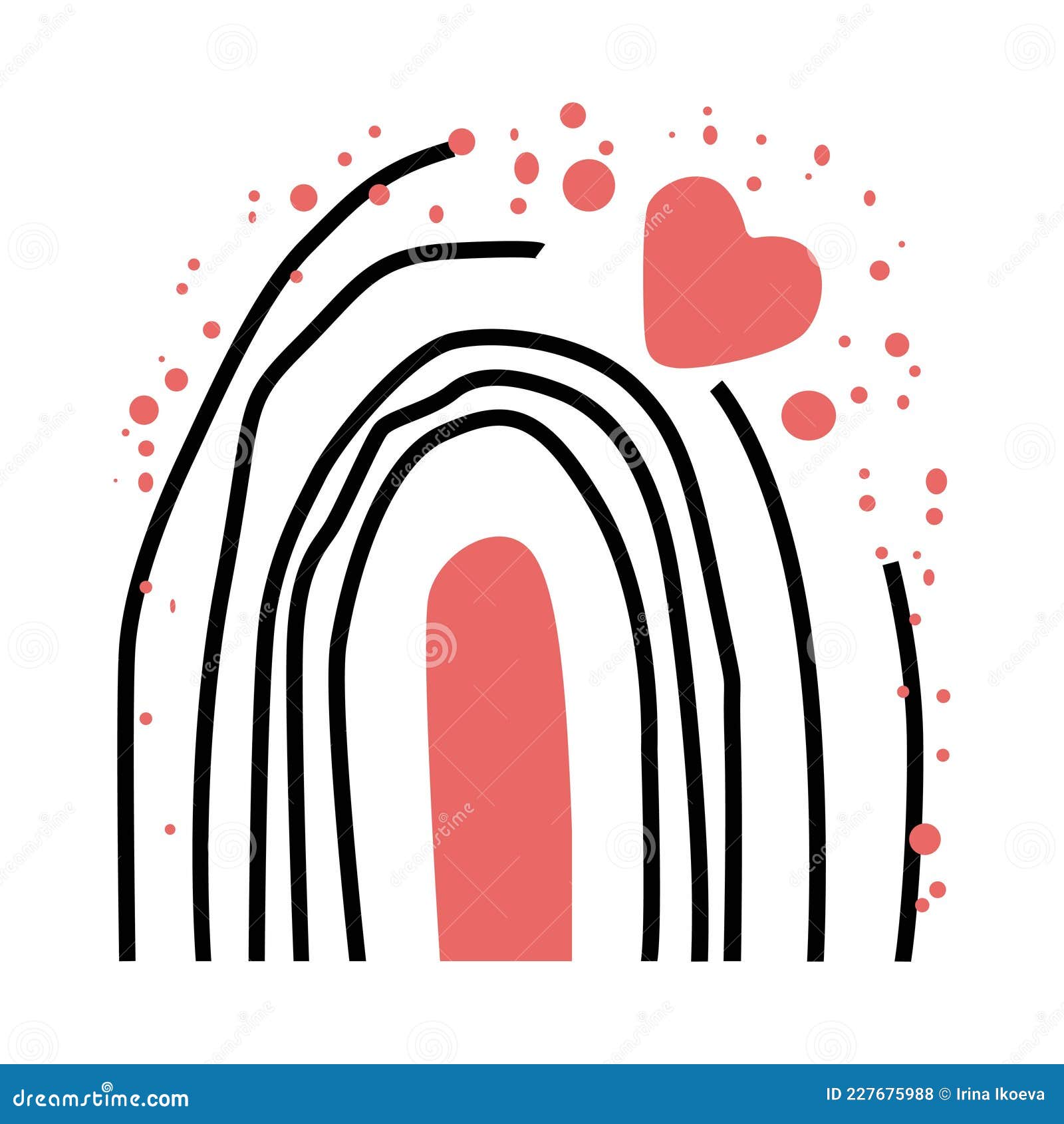Abstract Modern Aesthetic Background with Hearts Stock Vector -  Illustration of brochure, design: 227675988
