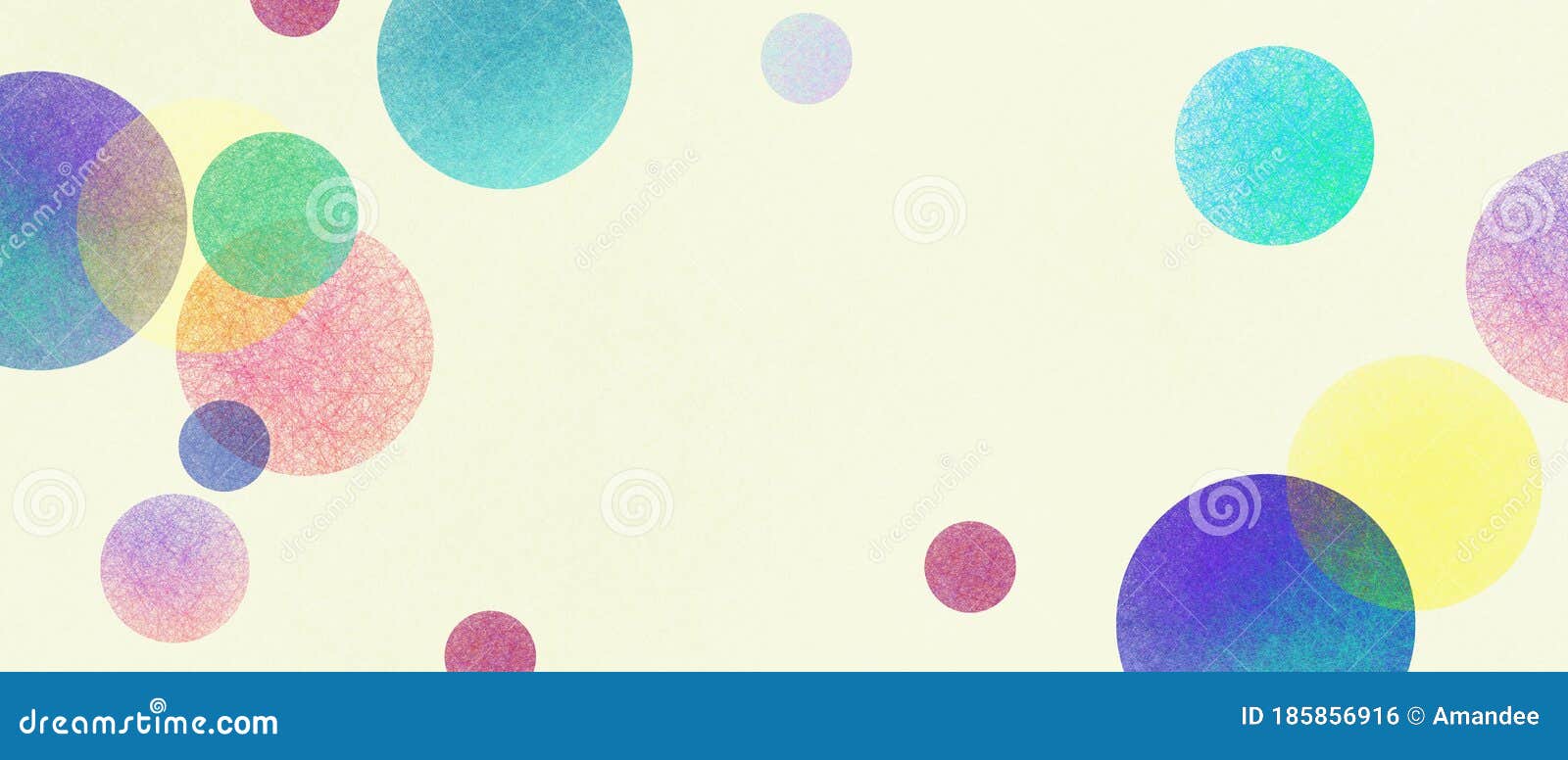 Abstract Modern Art Background Style Design with Circles and Spots in  Colorful Pink, Blue, Yellow, Red, Green, and Purple Stock Illustration -  Illustration of announcement, blue: 185856916