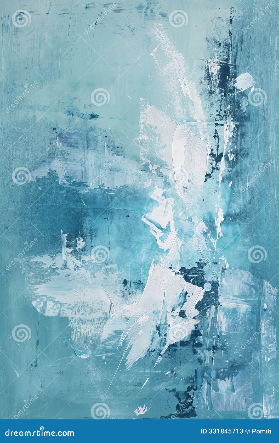 abstract modern art painting in blue shade.generative ai.