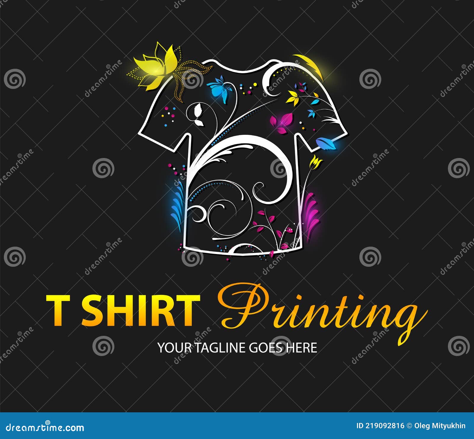 Abstract Modern Colored Vector Logo Template of T-shirt Printing. for ...