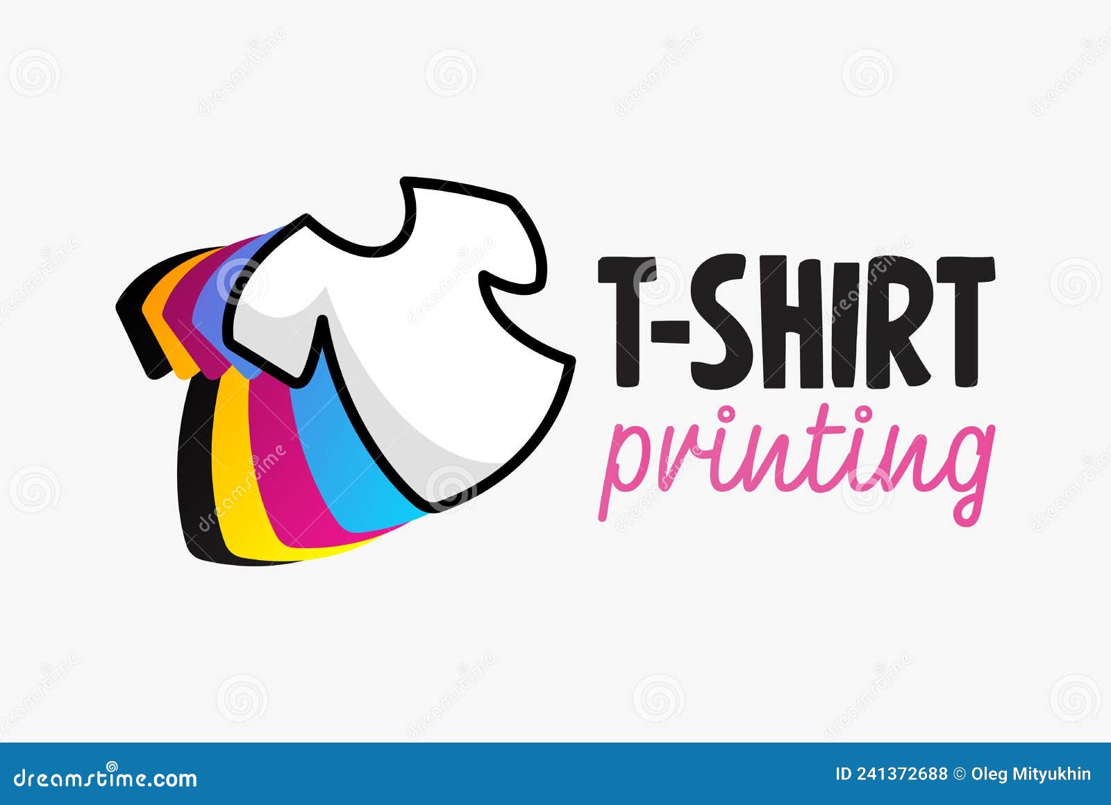 Abstract Modern Colored Vector Logo Template of T-shirt Printing. for ...