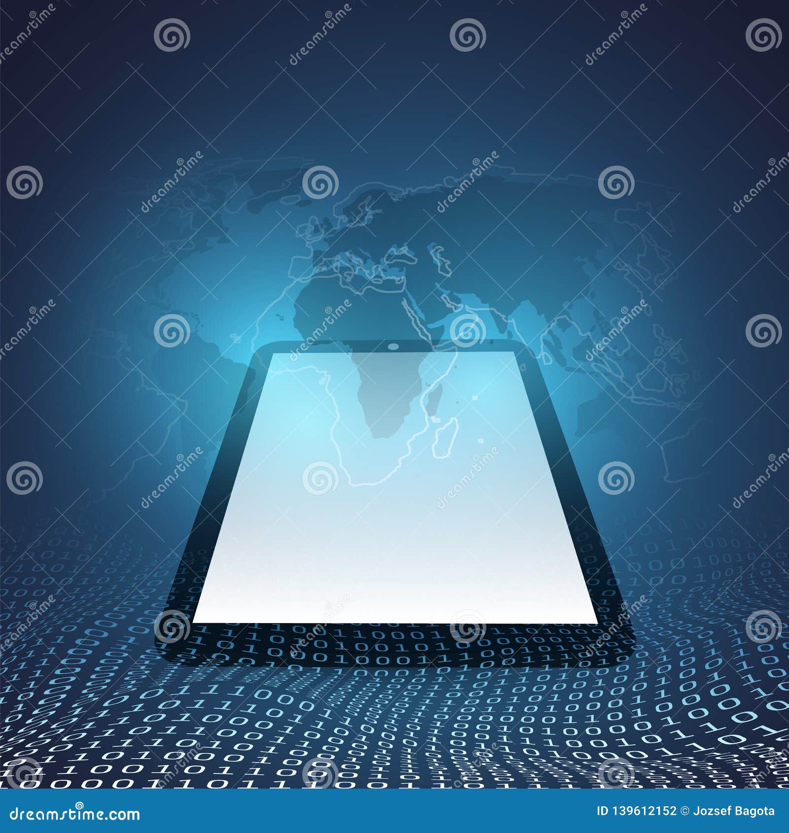 digital matrix, bits pattern of ones and zeros