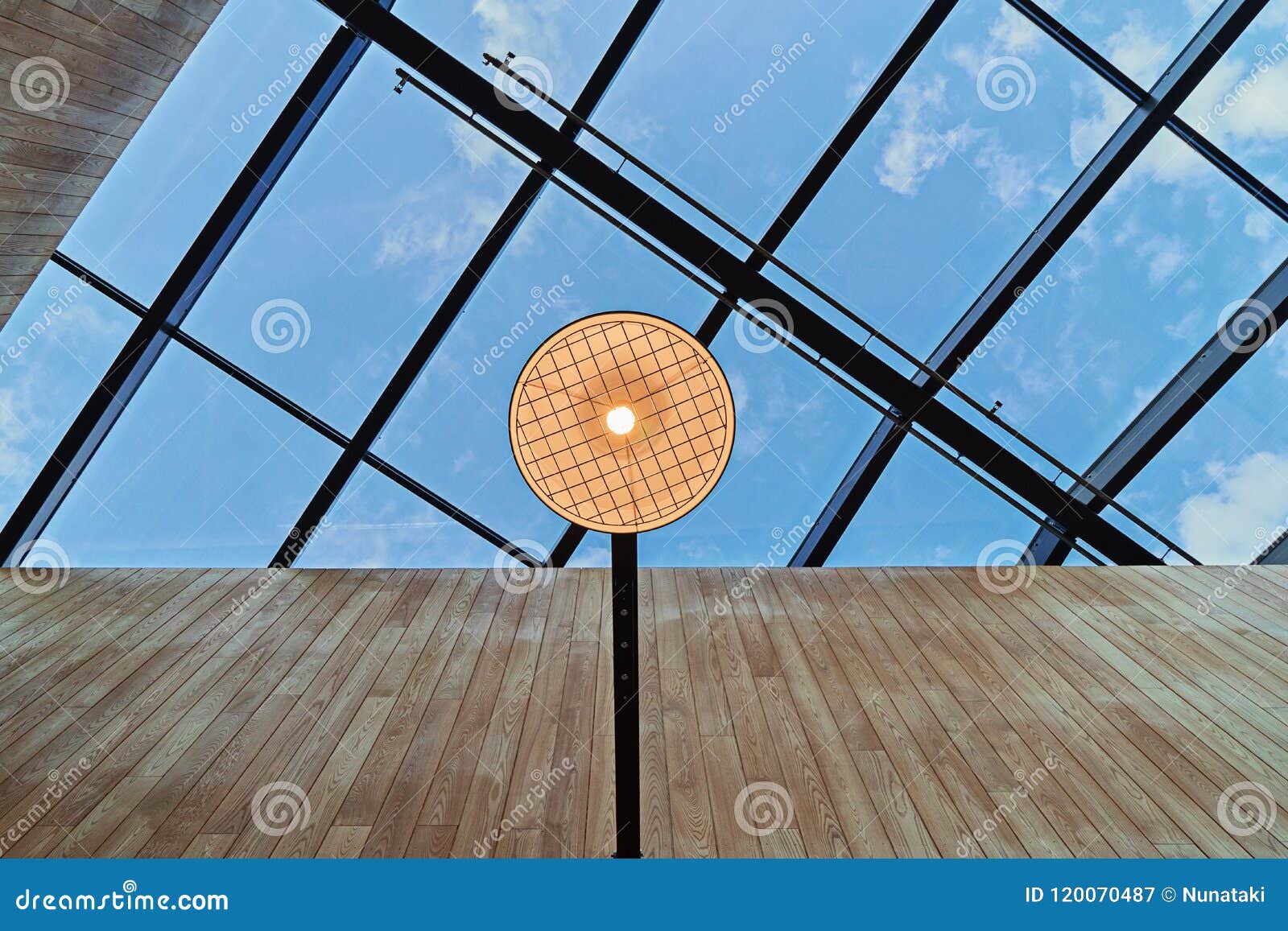 Abstract Modern Design Of Roof With The Open Ceiling In