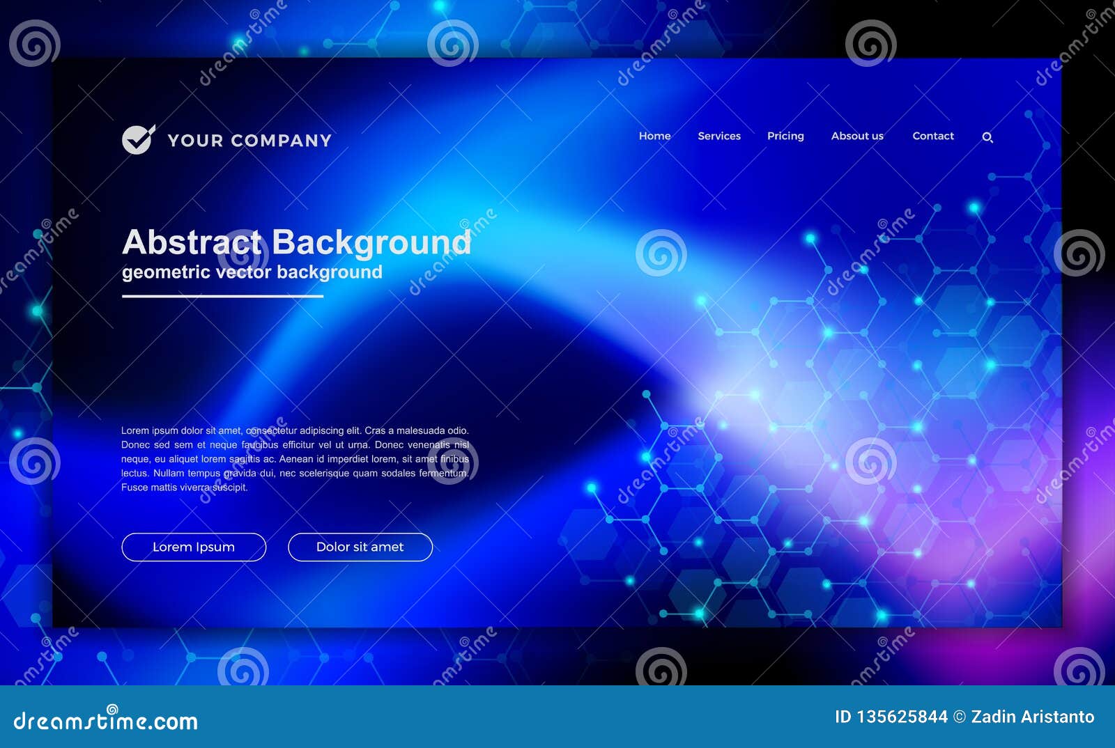 Abstract, Modern Dynamic Background for Your Landing Page Design