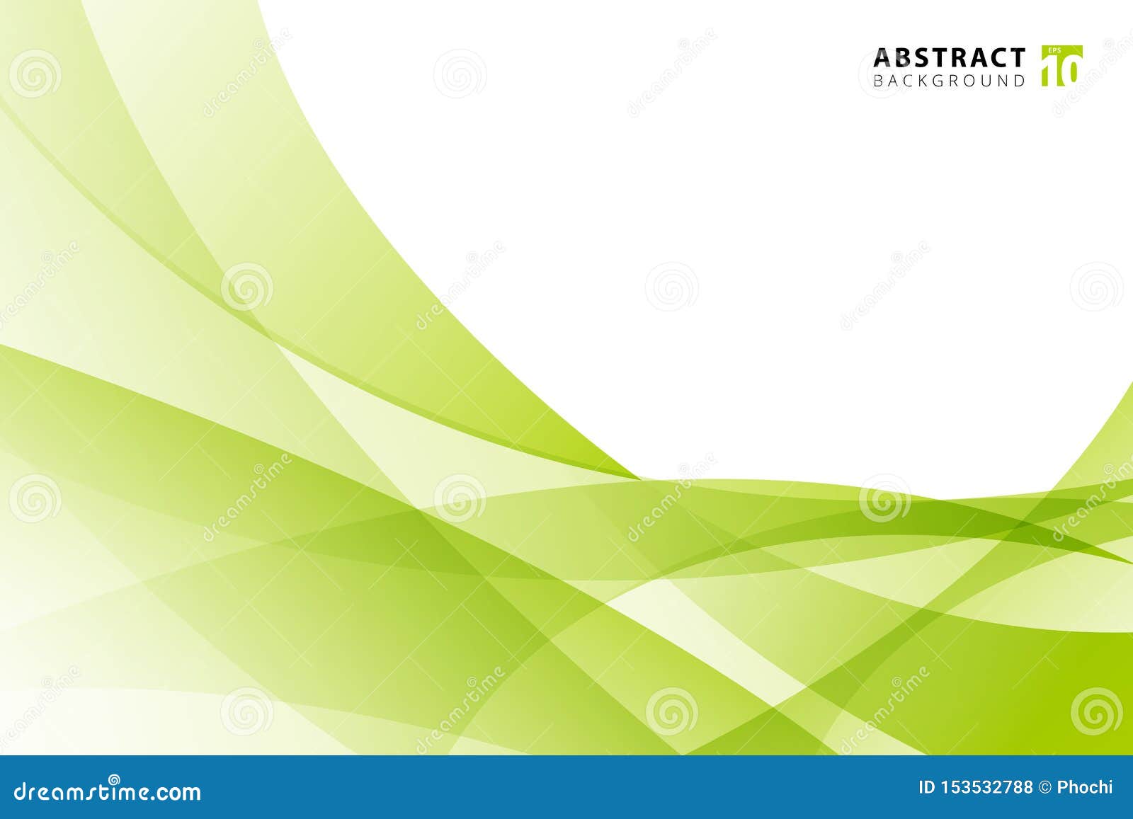 Abstract Modern Light Green Wave Element on White Background with Copy  Space Stock Vector - Illustration of brochure, presentation: 153532788
