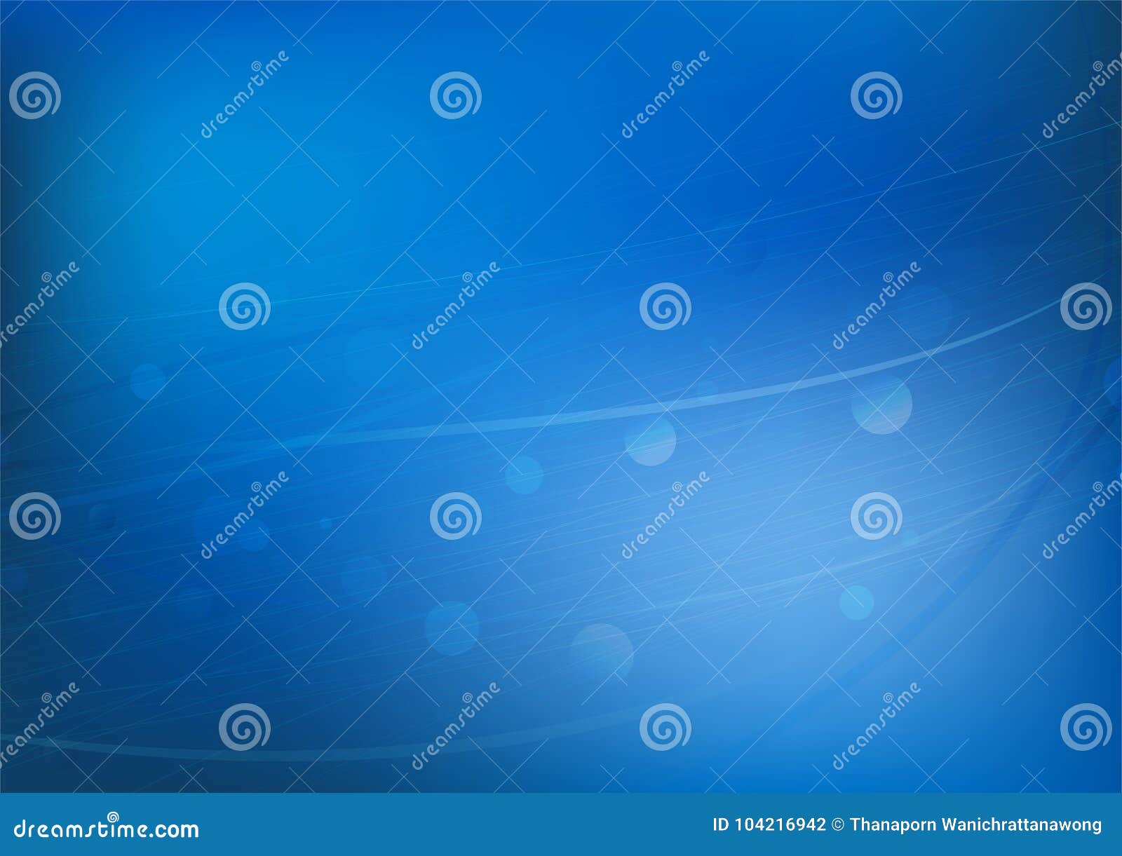 Abstract Modern Soft White Light and Glitter on Blue Background, Vector
