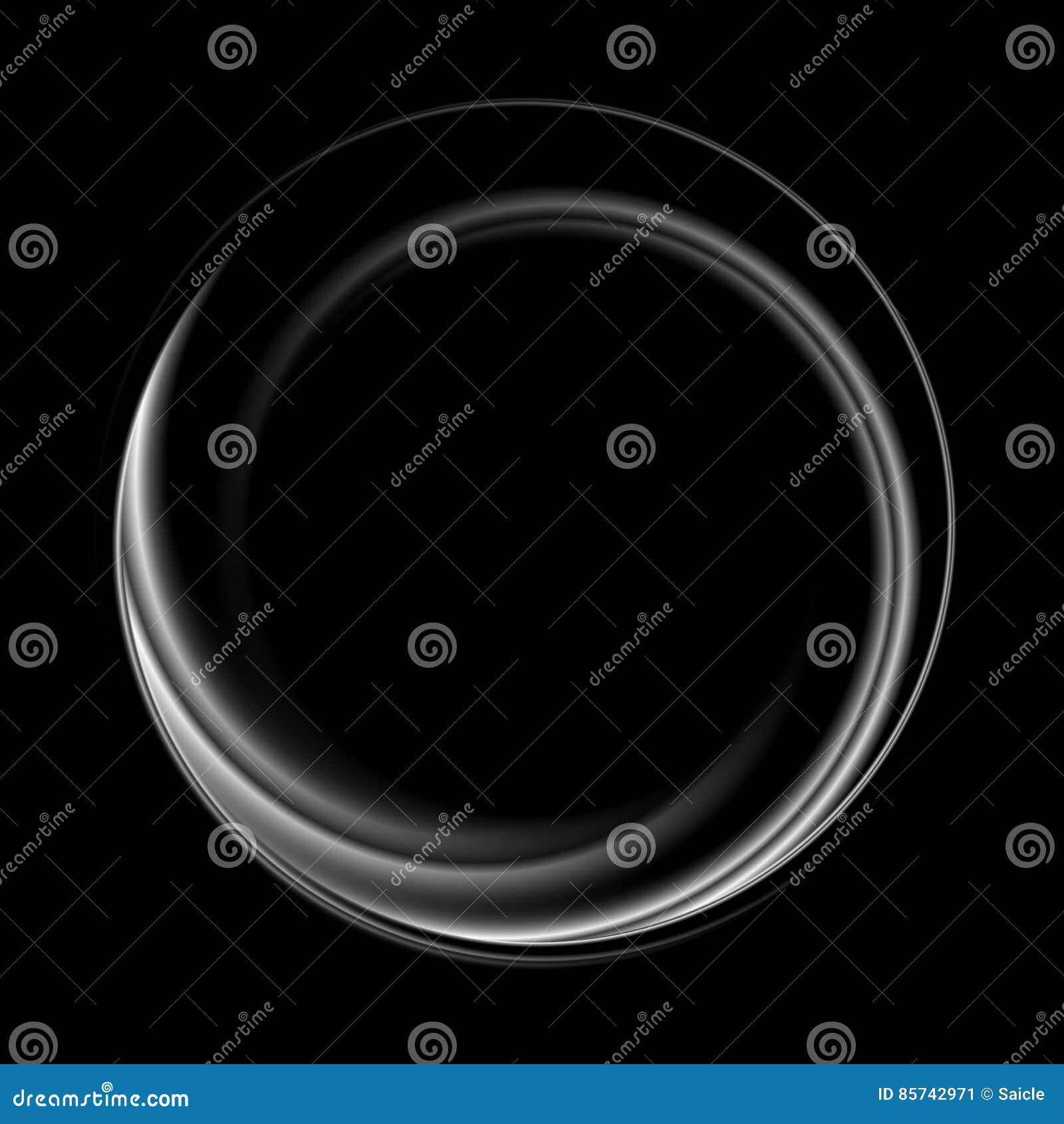 Abstract Monochrome Black White Circle Logo Stock Vector Illustration