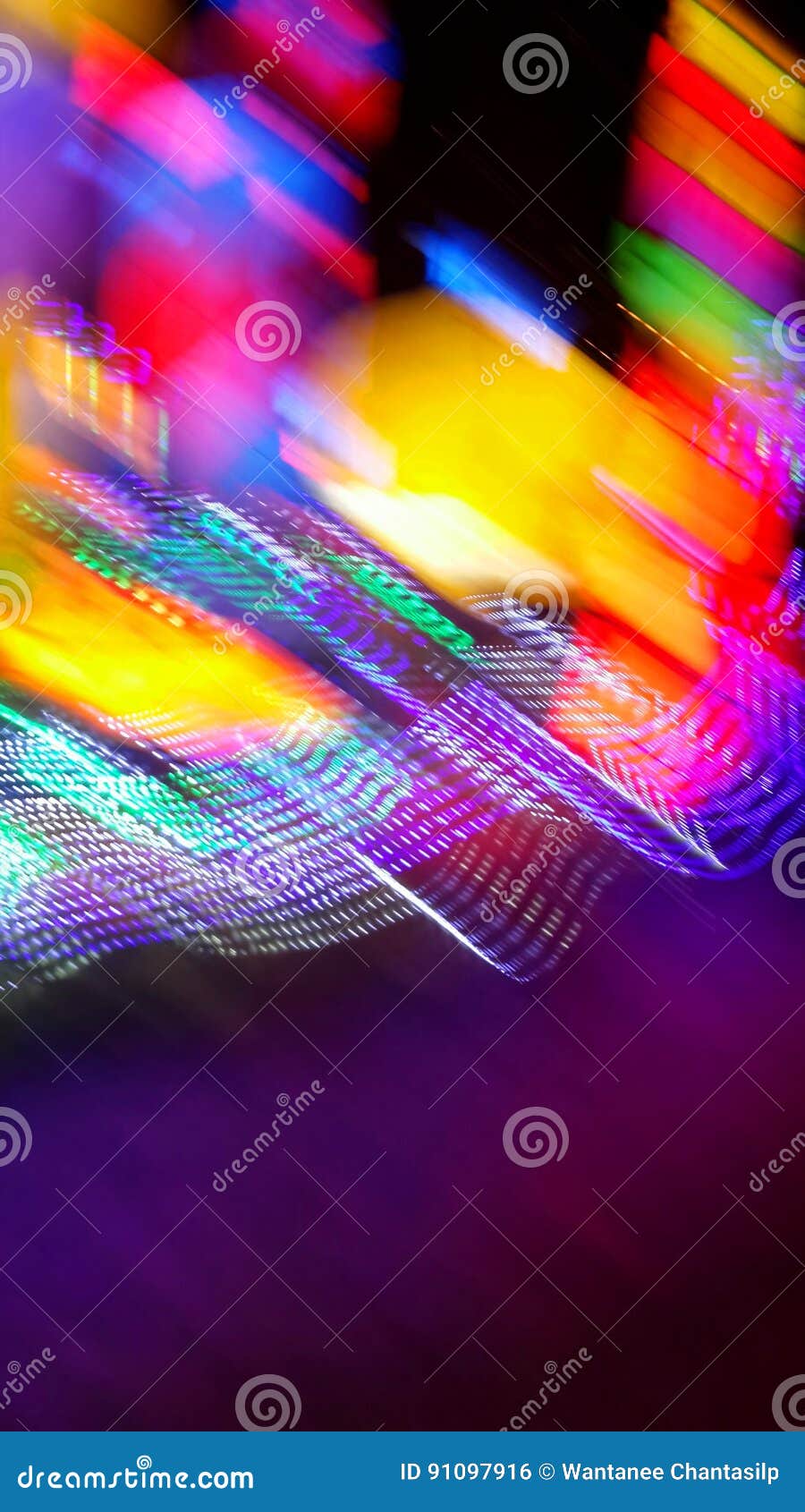 Abstract Motion Blur Background Of Multi Color Light Stock Photo