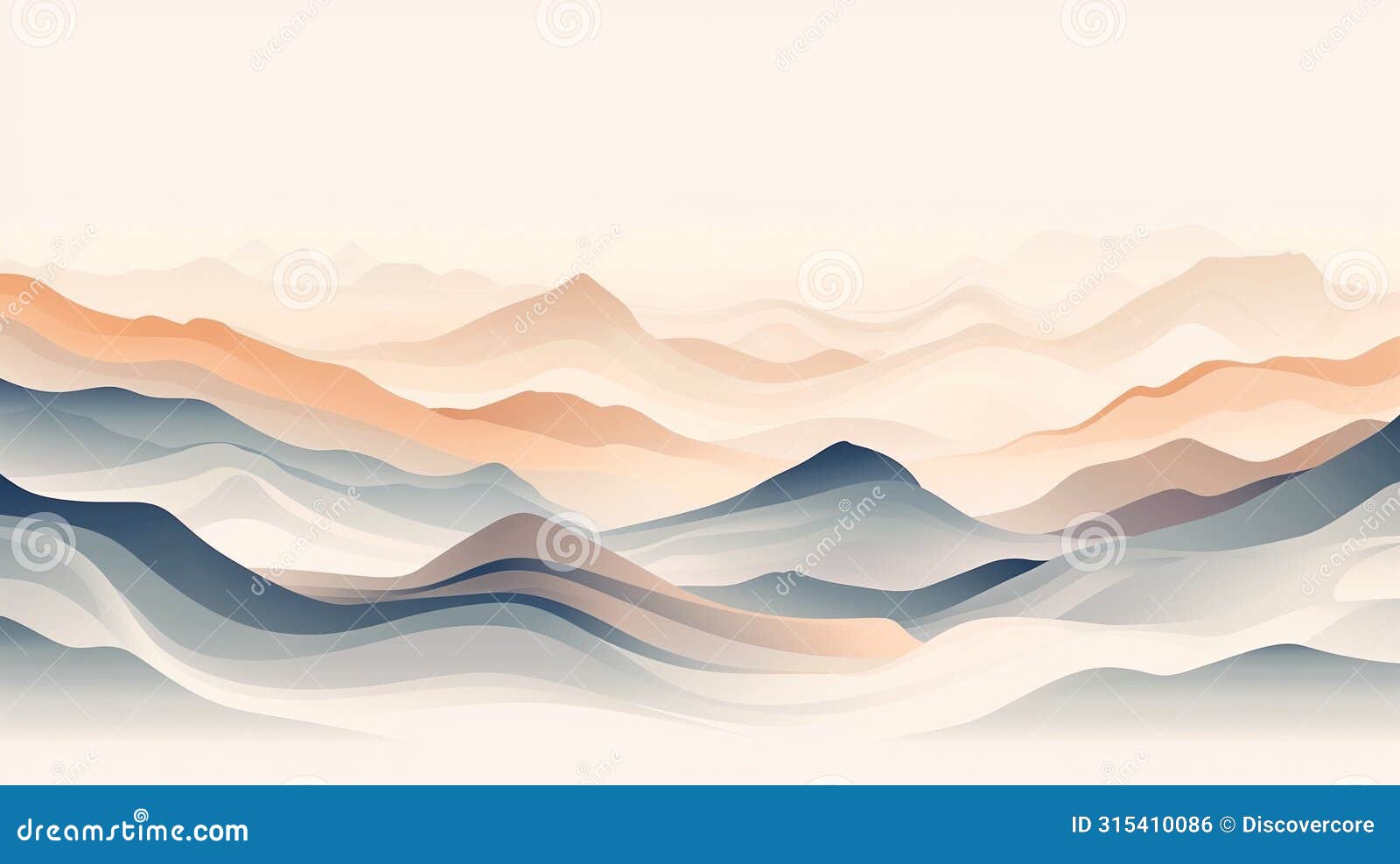 abstract mountain landscape in earth tones for serene backgrounds