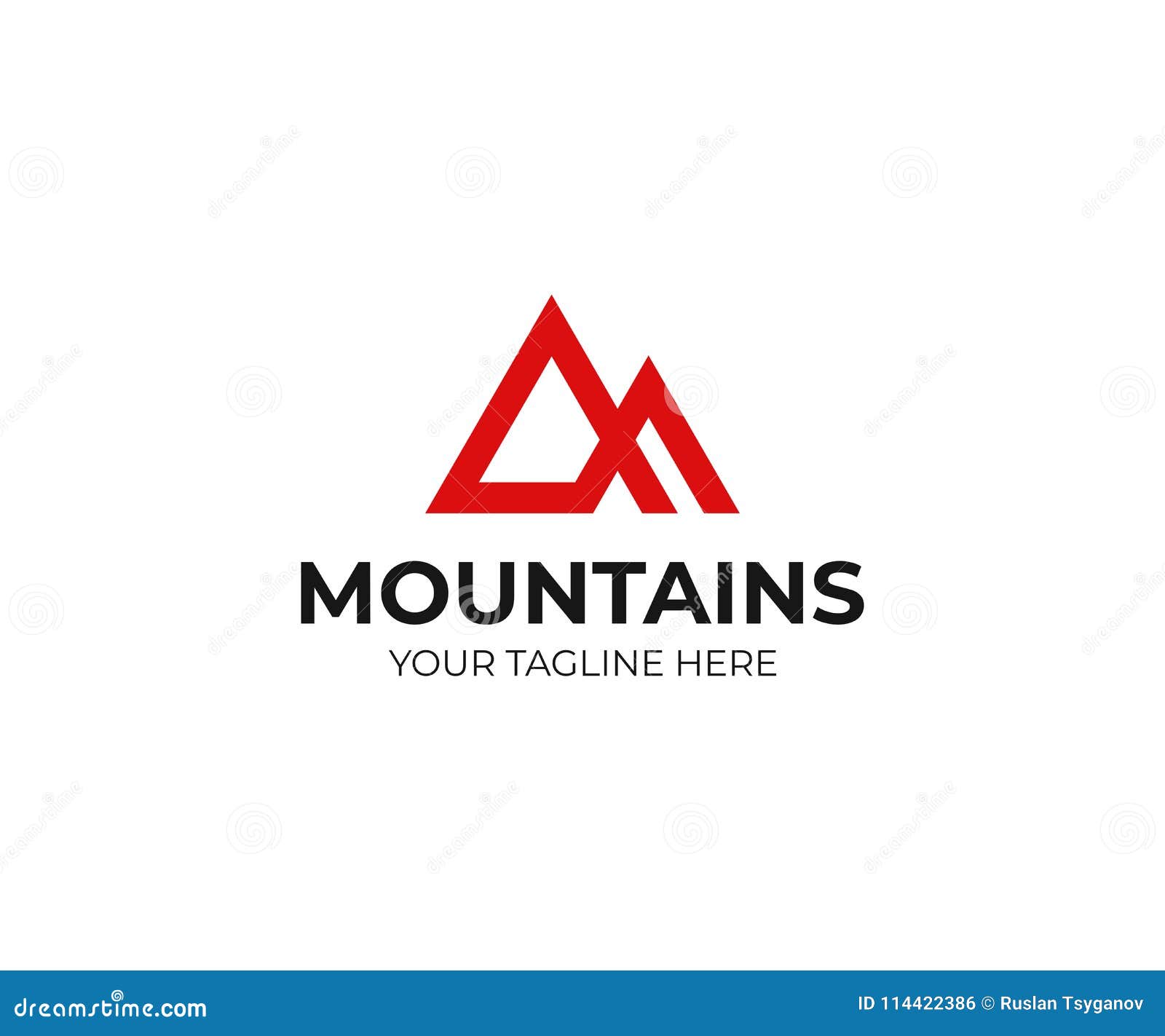 abstract mountains logo template. triangle mountain peak  
