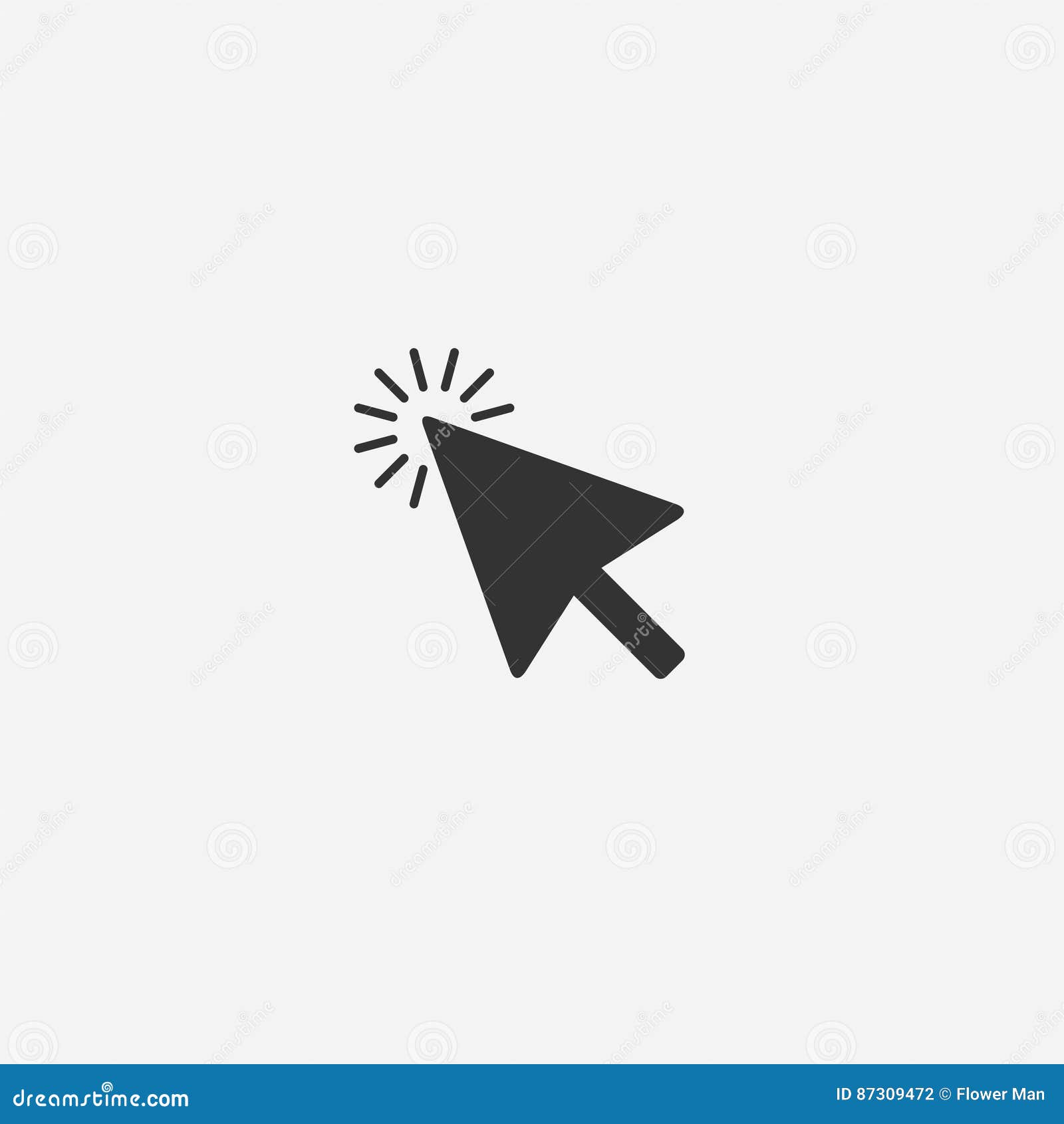 Abstract Mouse Cursor Vector Icon Stock Vector - Illustration of