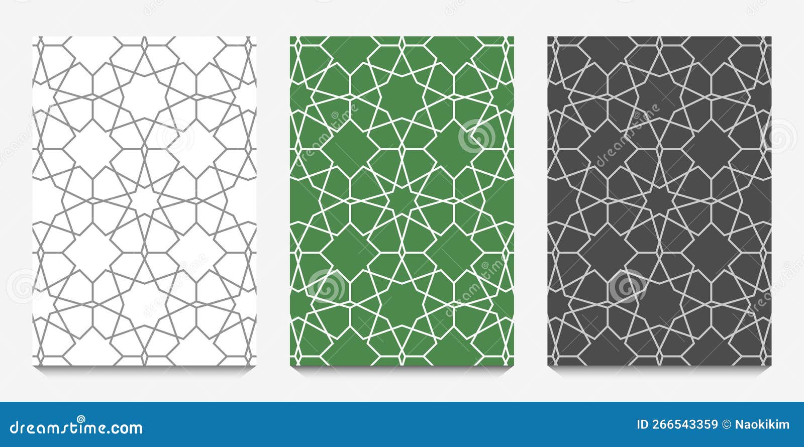 Abstract Multi Colored Star Shape Set, Geometric Background, Polygon Pattern, Arabic Style