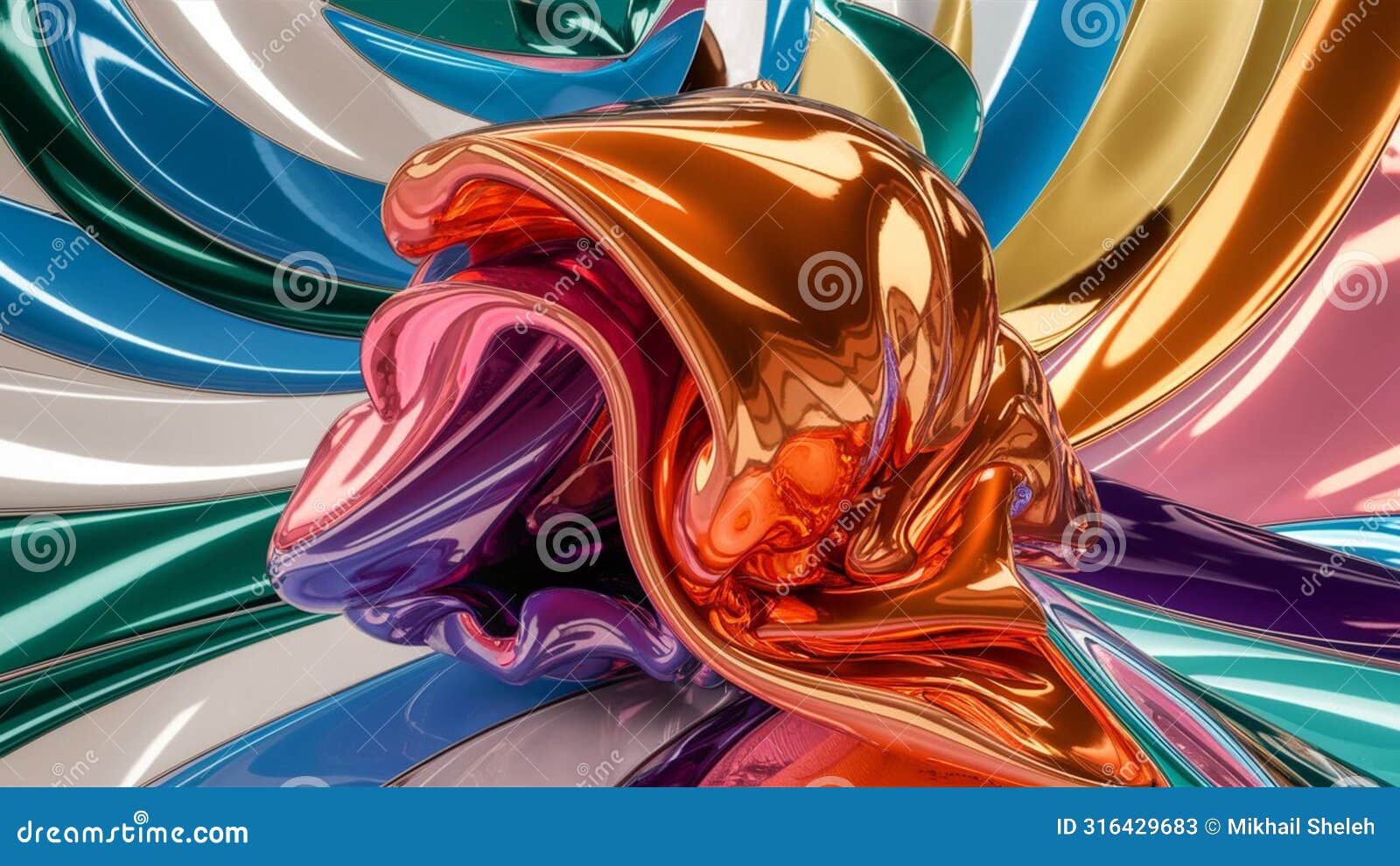 abstract multicolored background drawn with fused plastic