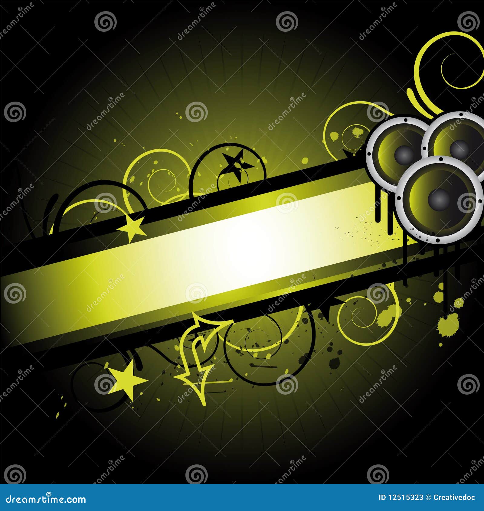 Abstract music design stock illustration. Illustration of modern - 12515323