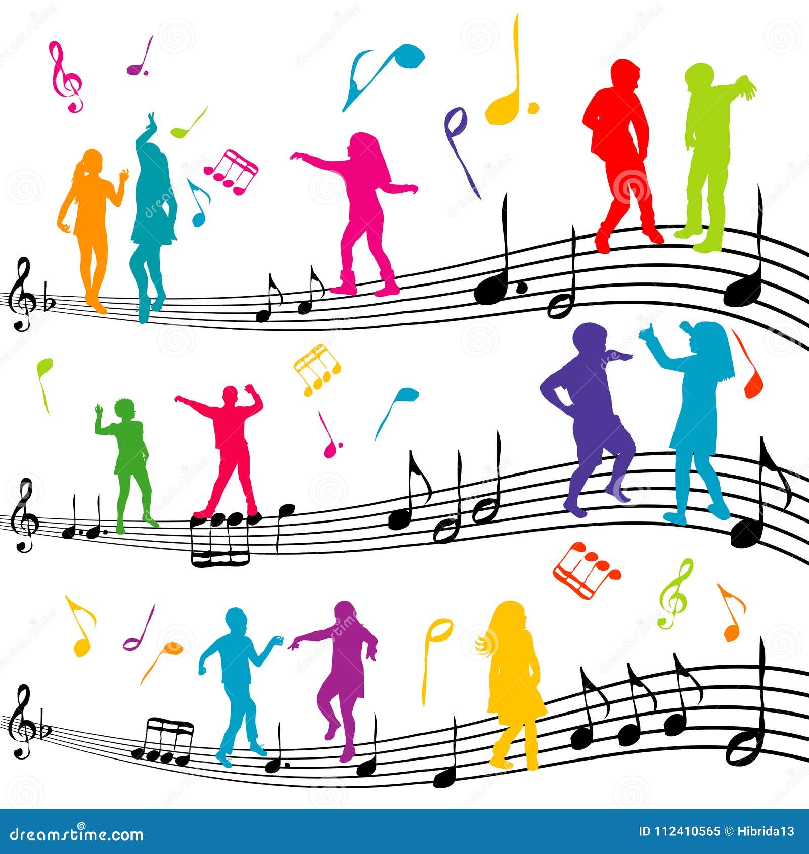 Kids Freeze Dance Music Notes - Stock Illustration [29382959] - PIXTA