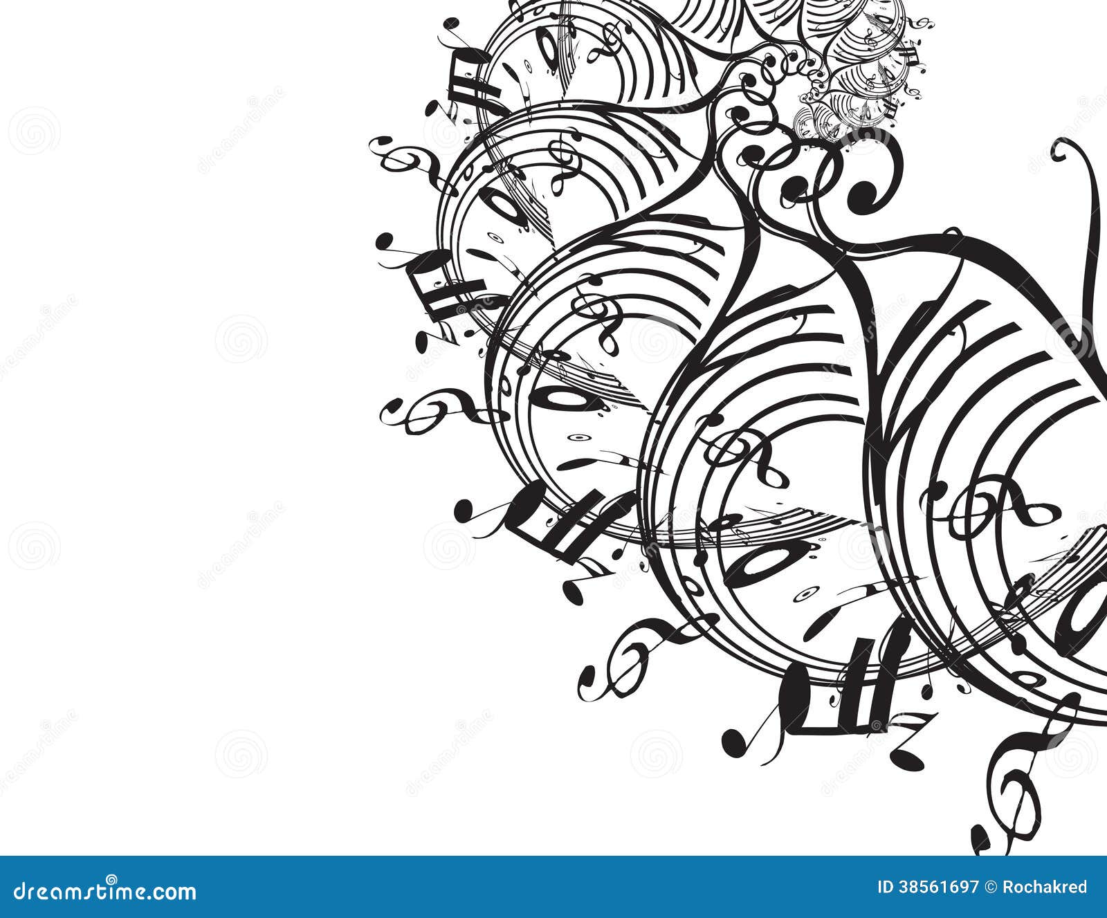 Abstract musical notes background for design use