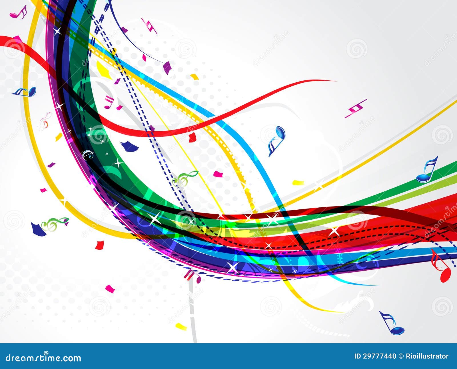 Abstract Musical Wave Background Stock Vector Illustration of poster, celebration 29777440