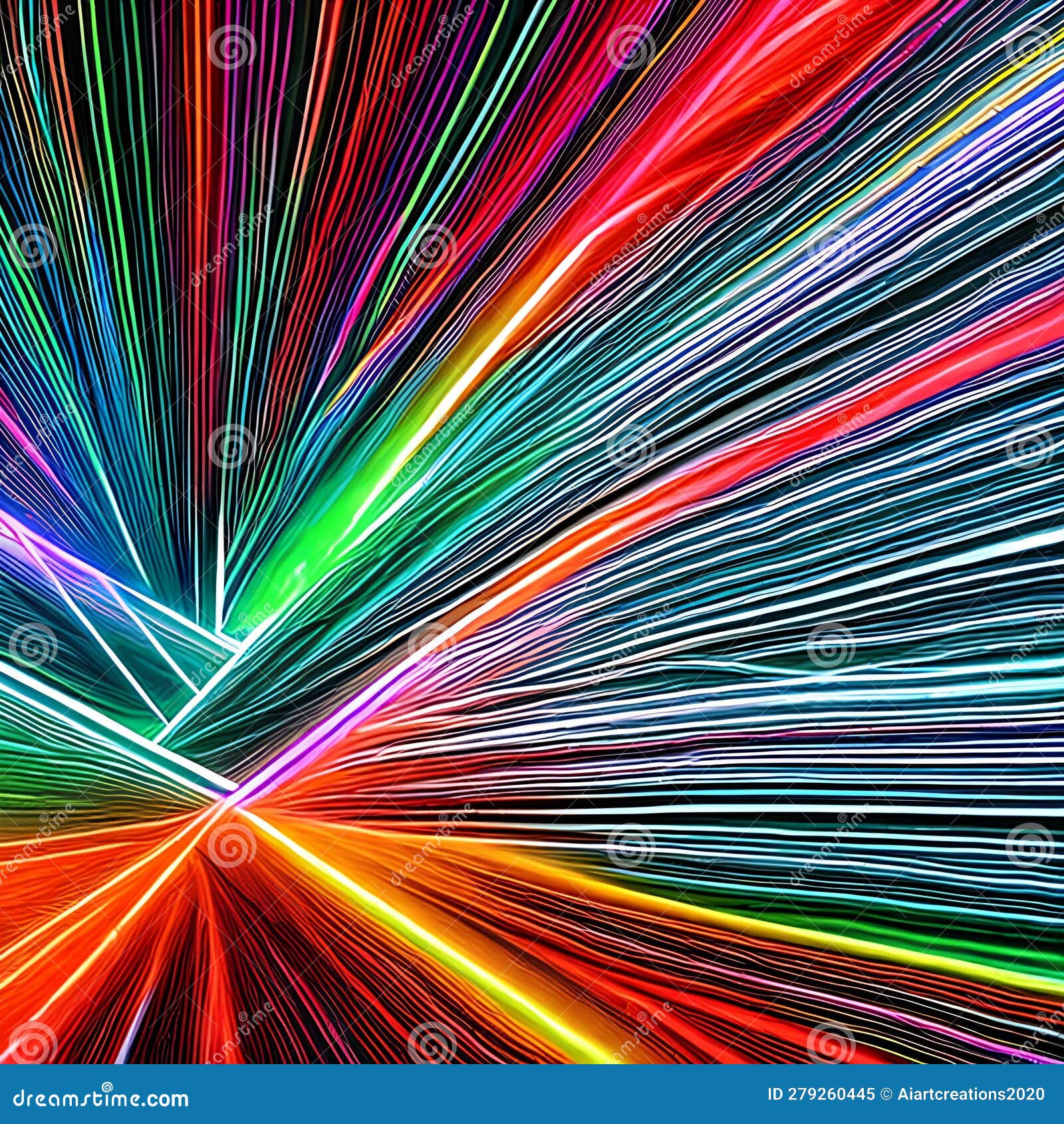 Abstract Neon Effect Glowing Vibrant Colors. Stock Photo, Picture