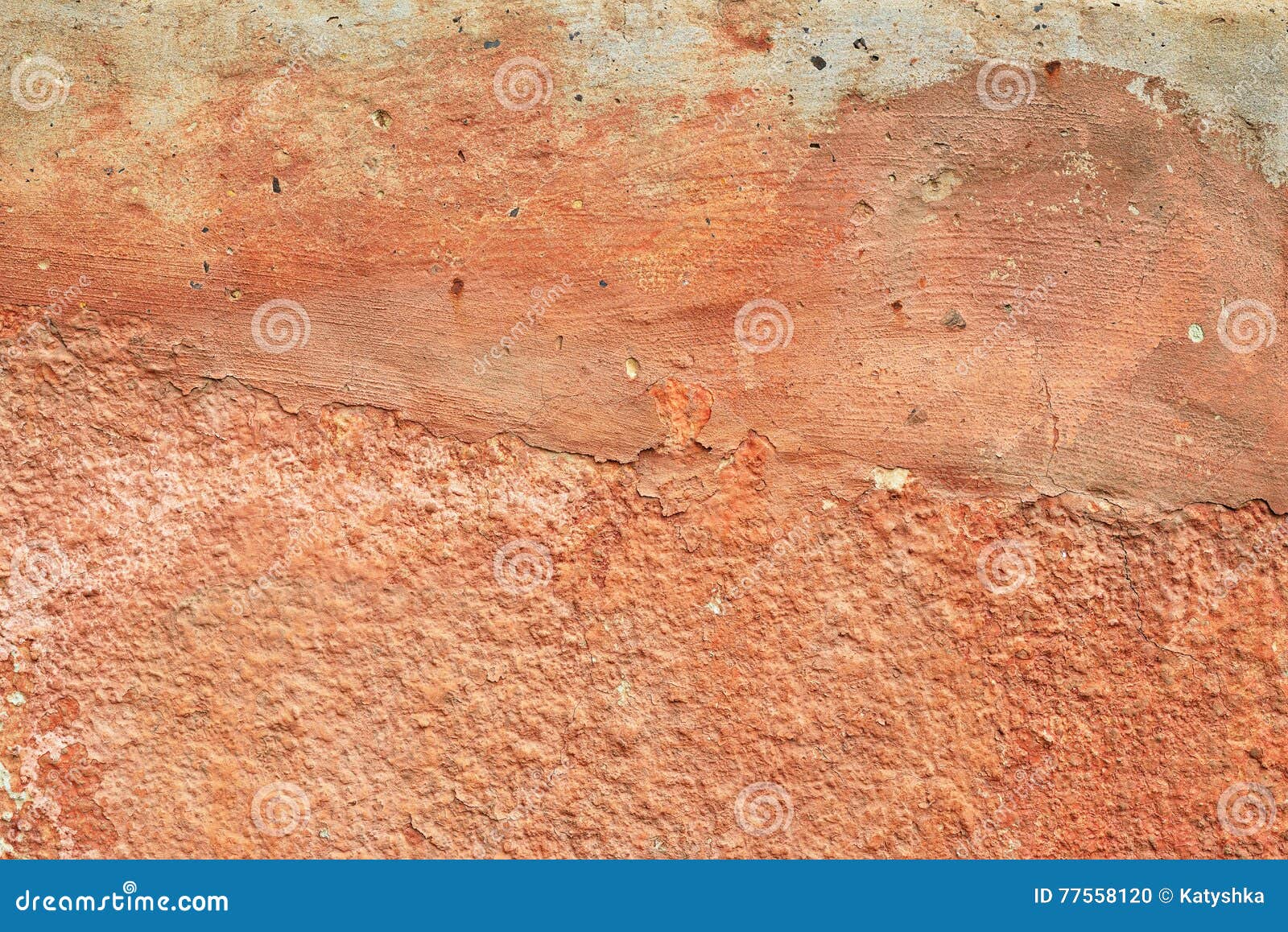 abstract old terracotta plastered red wall texture background