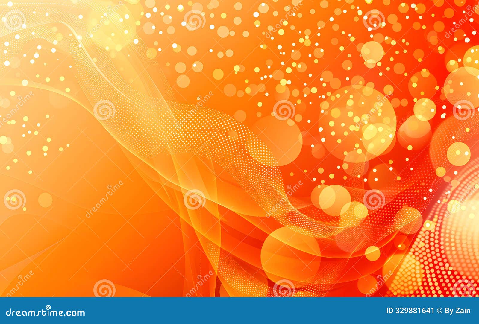 Abstract Orange Background Circles Presentation Template for Business