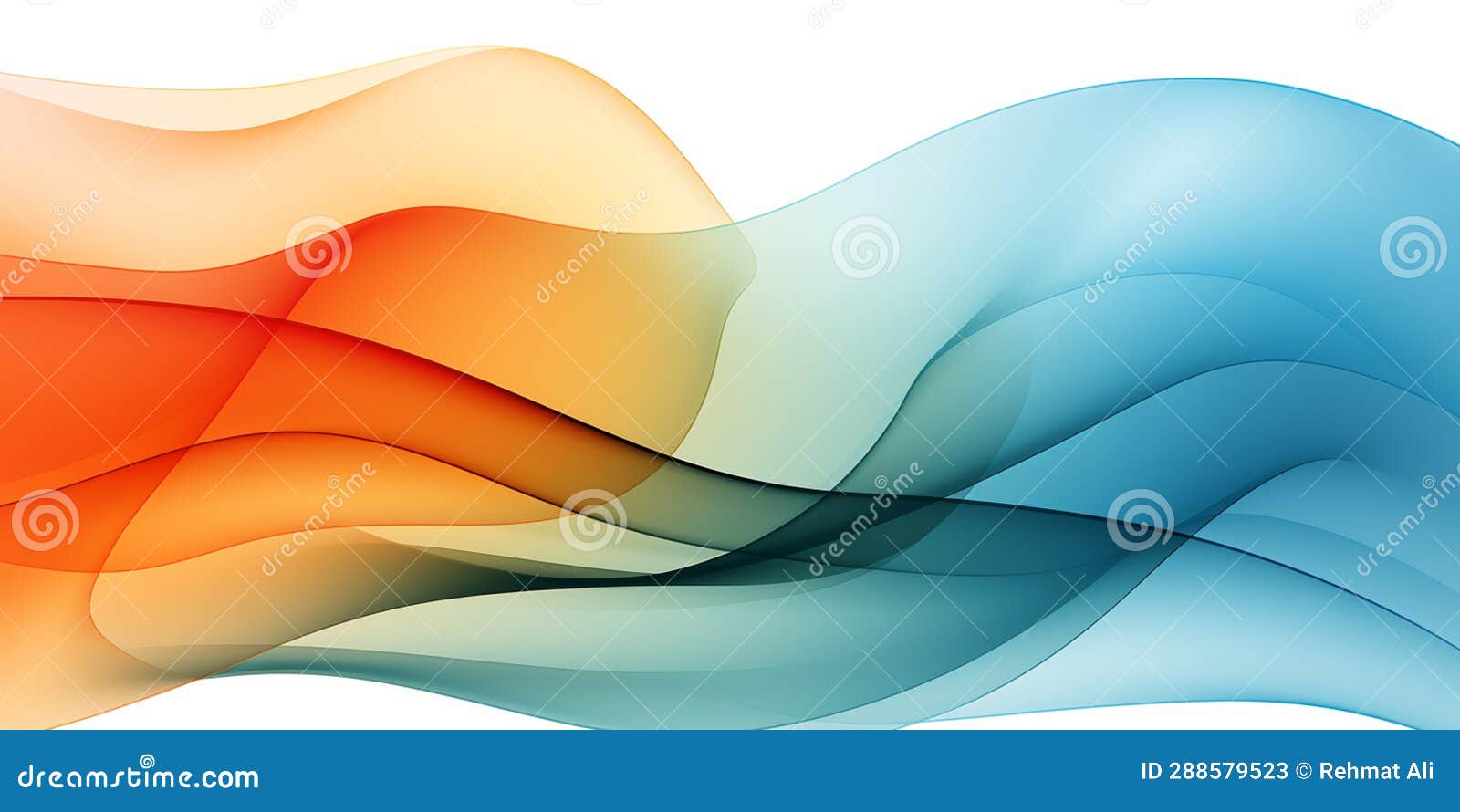 Abstract Orange Blue Green Abstract Background Stock Illustration